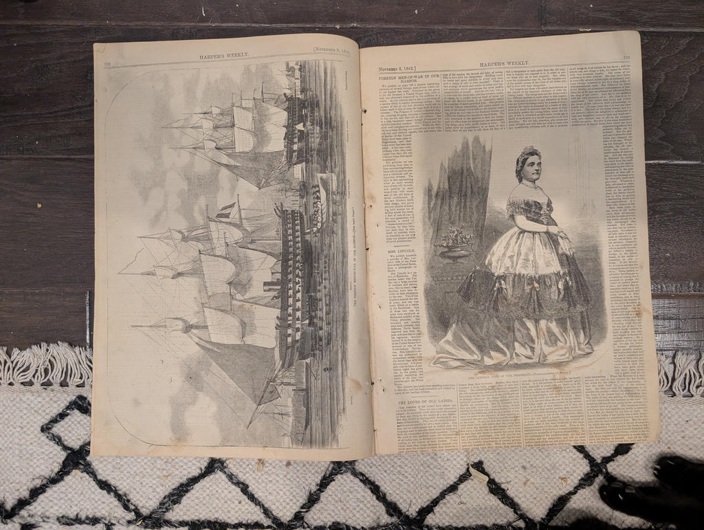 Harper’s Weekly – November 8, 1862 – Mrs. Lincoln • Rosecrans • “Negroes Driven South” Centerfold