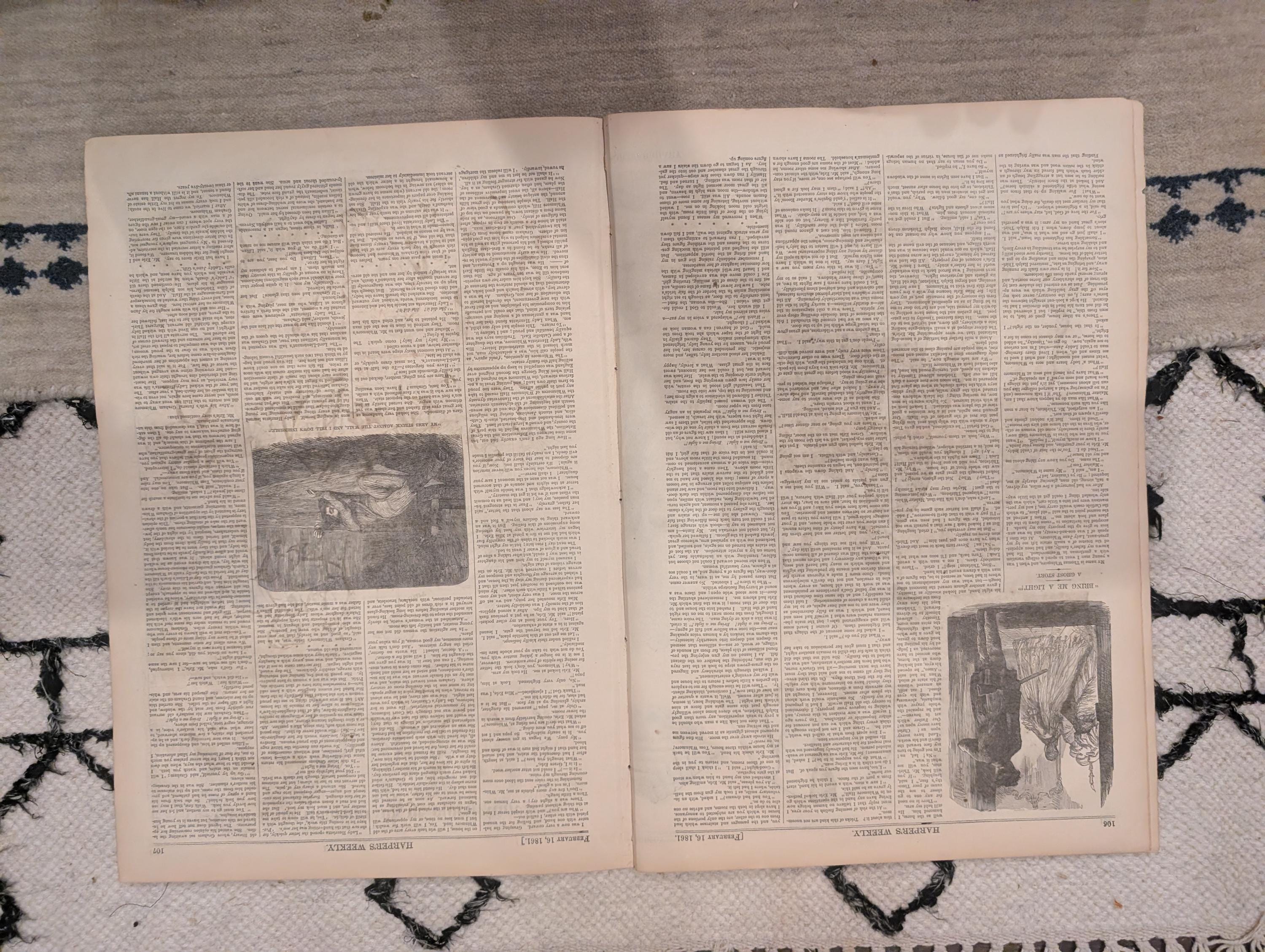 1861 Saint Valentine's Day Harper's Weekly Feb 16 Fort Sumter New Orleans