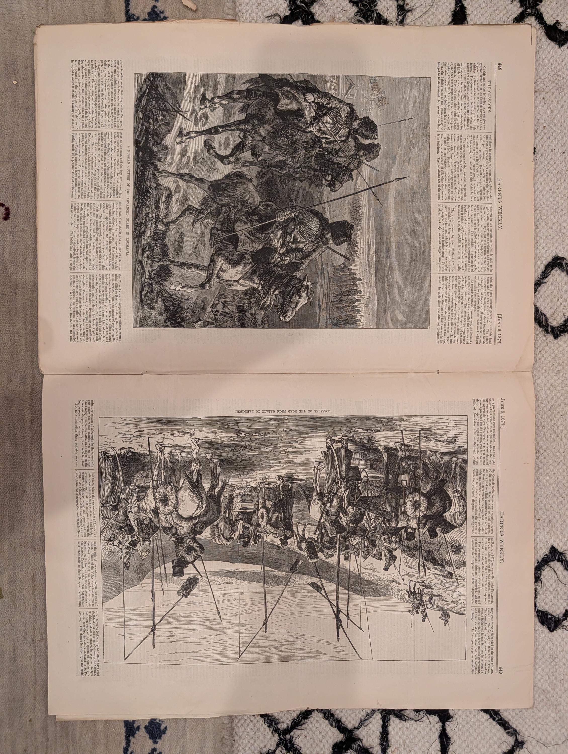 1877 Chinese Reception SF, Niagara Falls, Nast, Turkey War Scenes — Jun 9