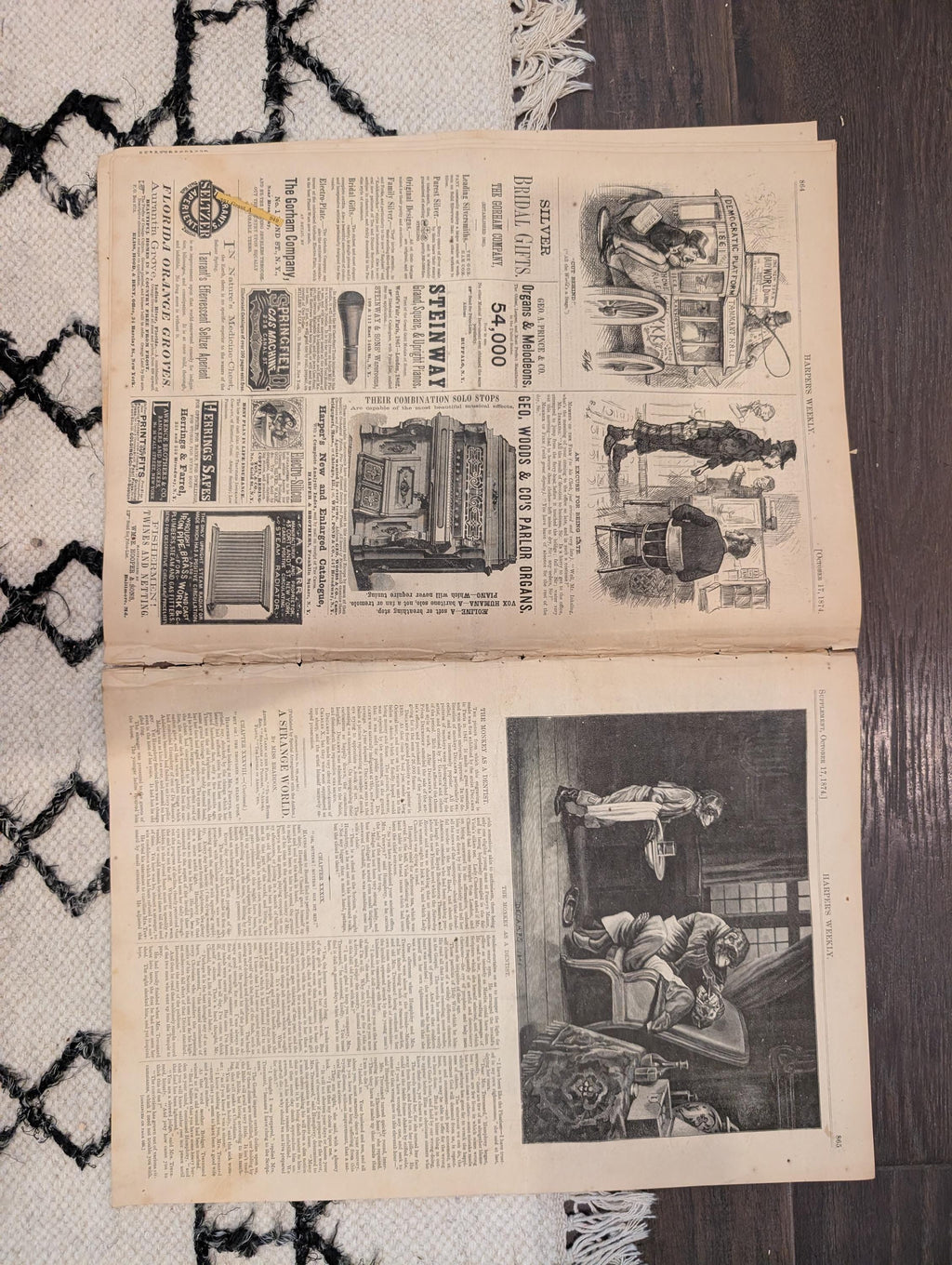 1874 Nast Colorado Murder, Liberty Centerfold, Ireland-America — Oct 17