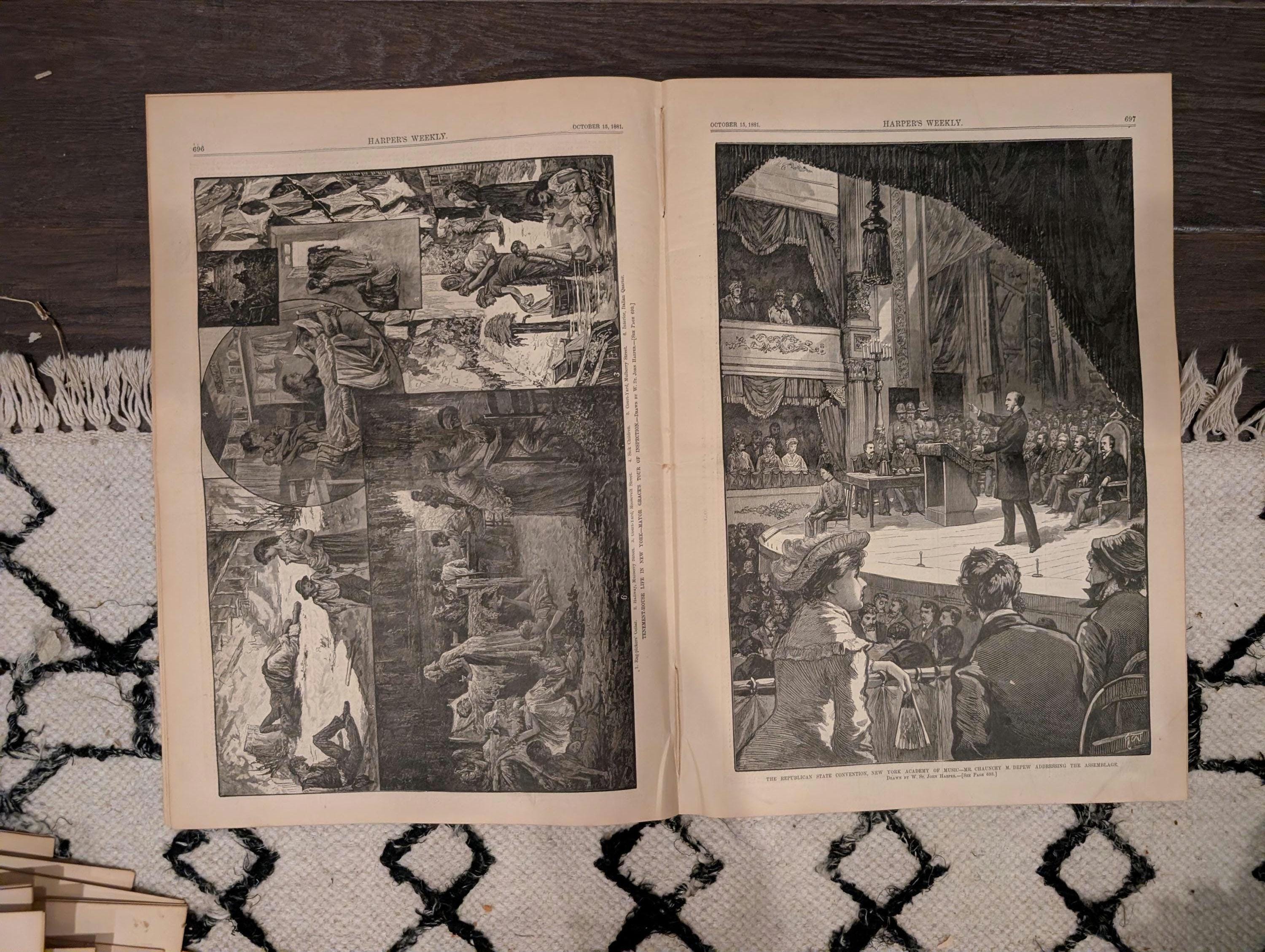 1881 Nast Liberty Garfield Justice, Tenement Life NYC, Atlanta Cotton Expo — Oct 15