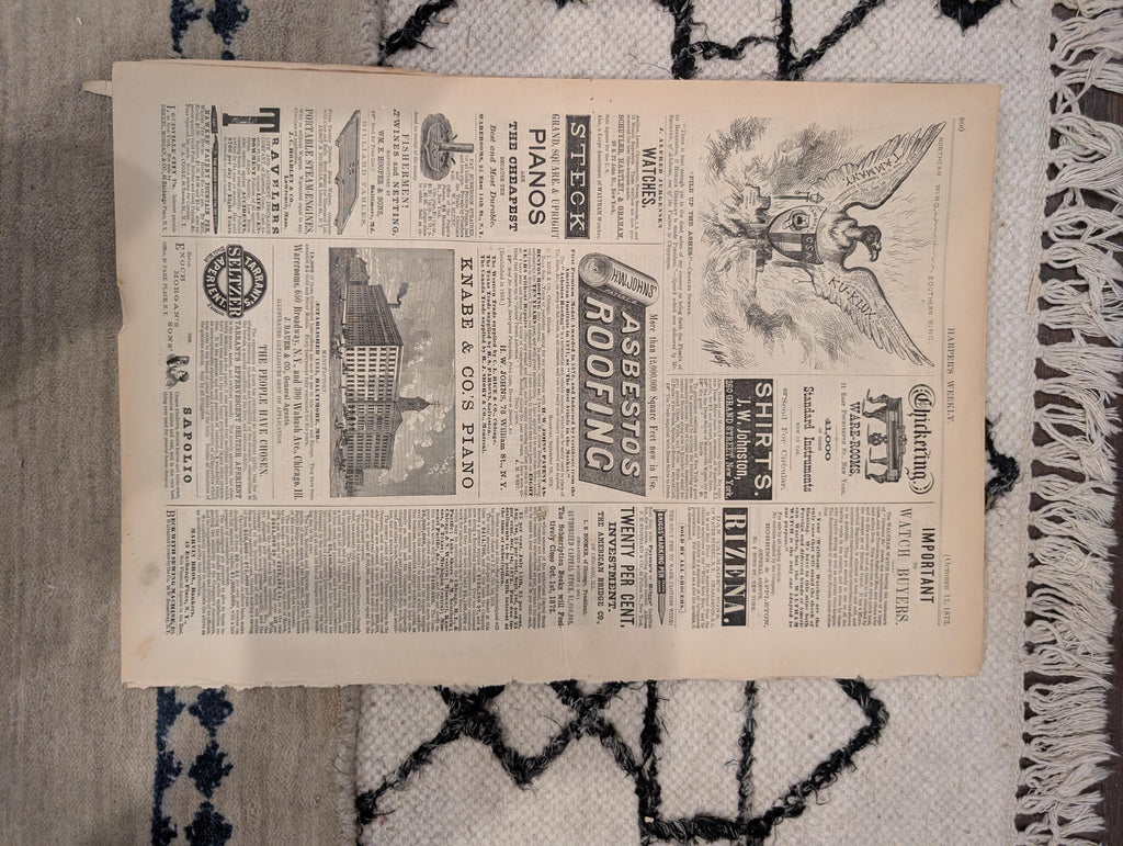 1872 Nast Conspiracy Harper's Weekly Oct 12 Reconstruction Violence