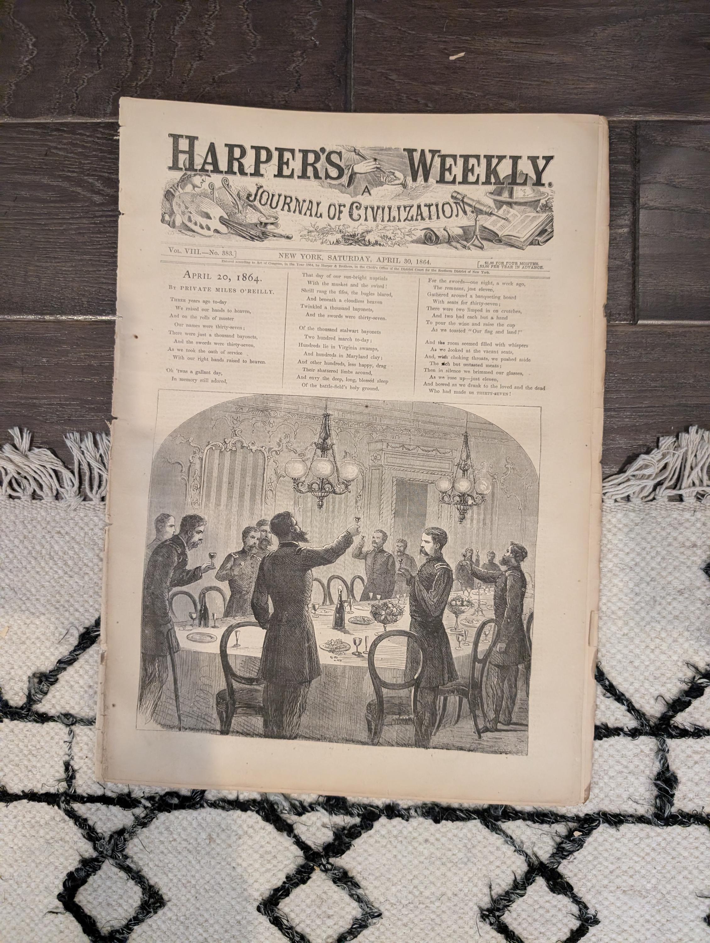 1864 Fort Pillow Massacre Harper's Weekly April 30 Thomas Nast Georgia