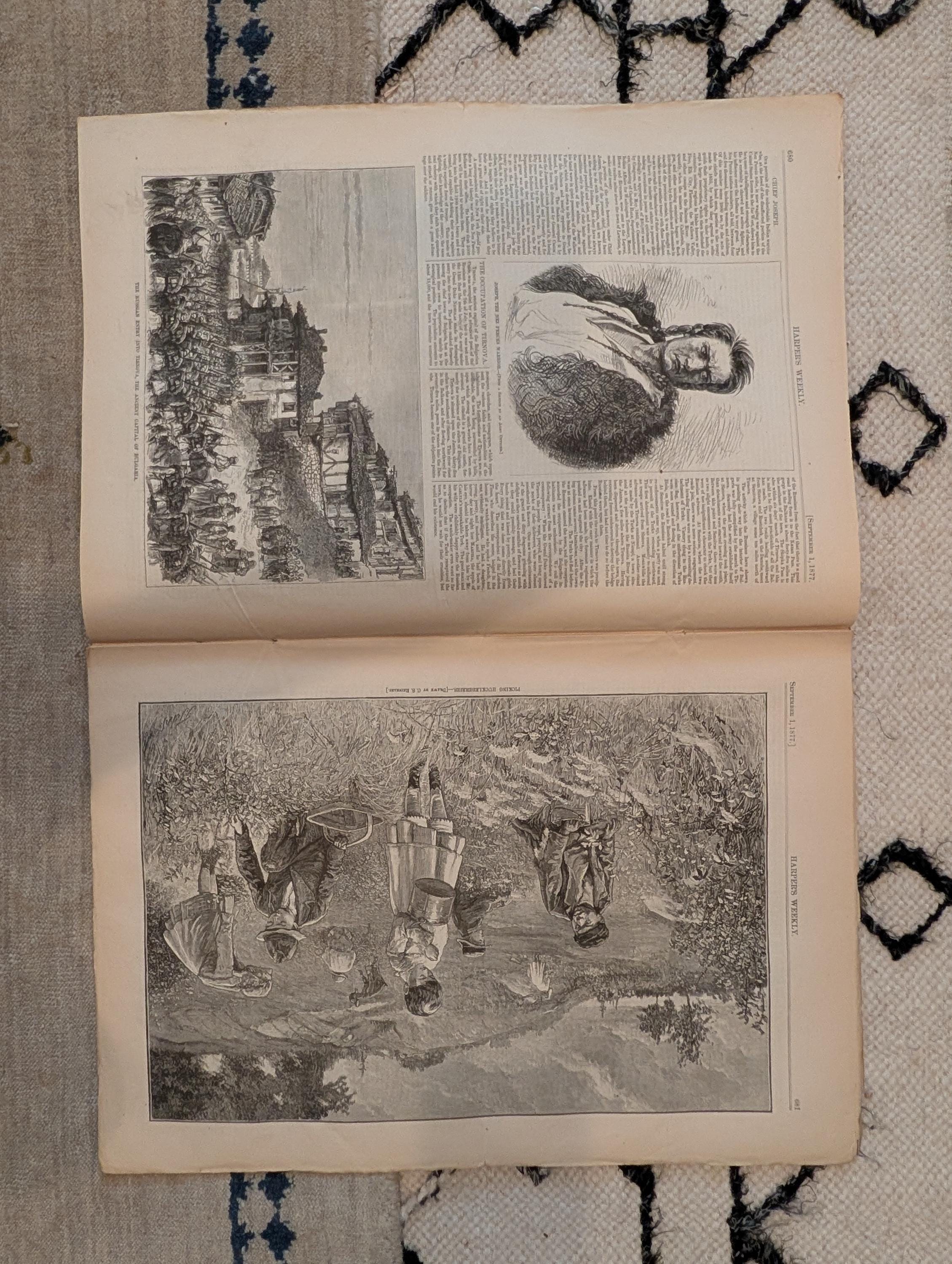 1877 Chief Joseph Nez Perce Portrait, Around-the-World Steamship — Sep 1
