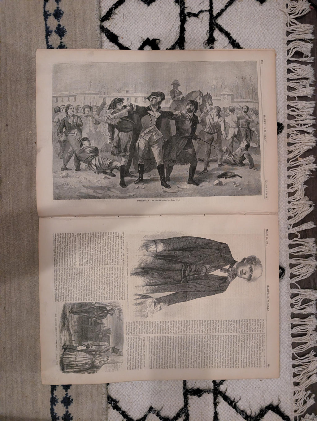 1861 The Alamo San Antonio Harper's Weekly March 23 General Twiggs
