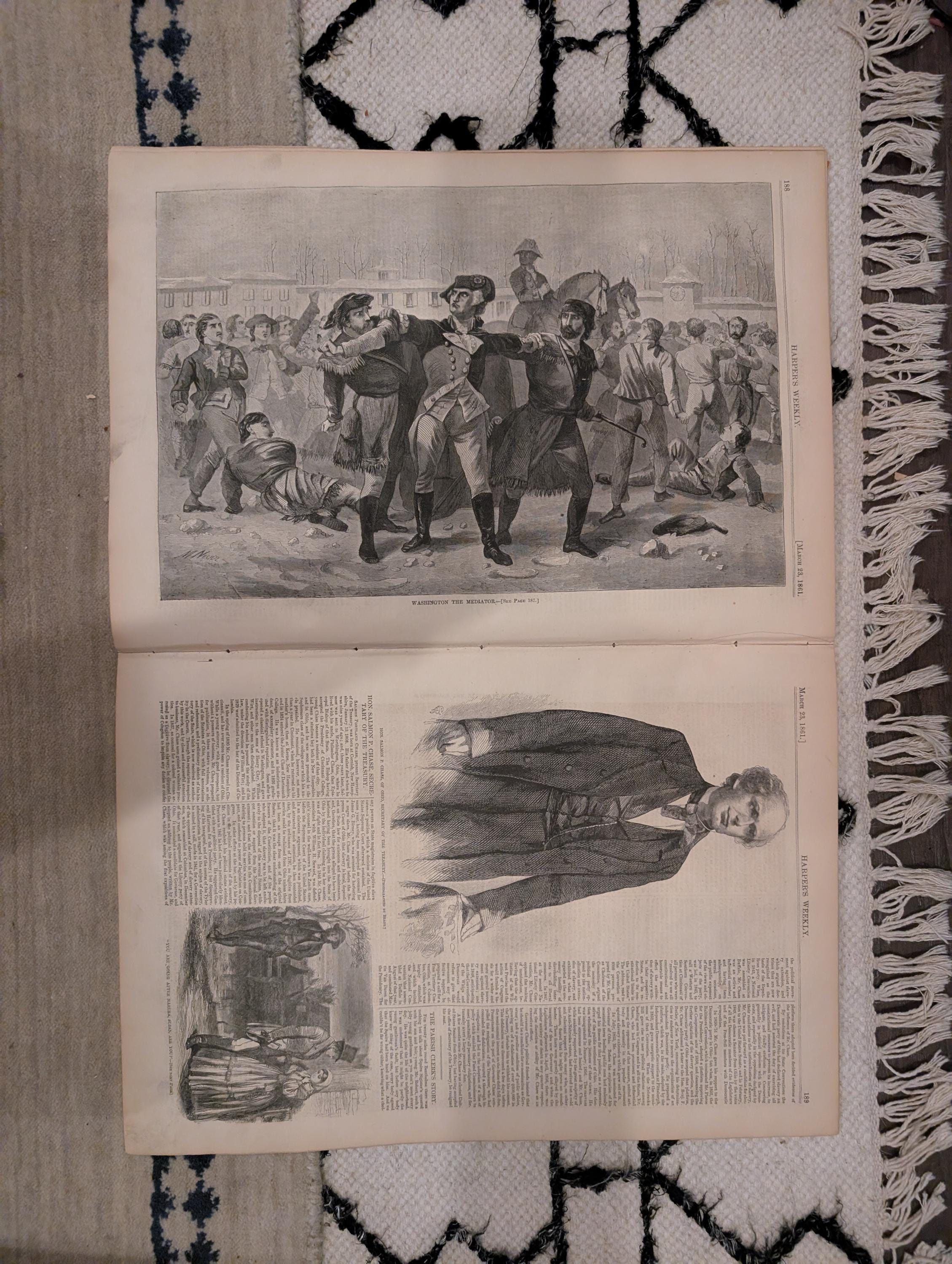 1861 The Alamo San Antonio Harper's Weekly March 23 General Twiggs