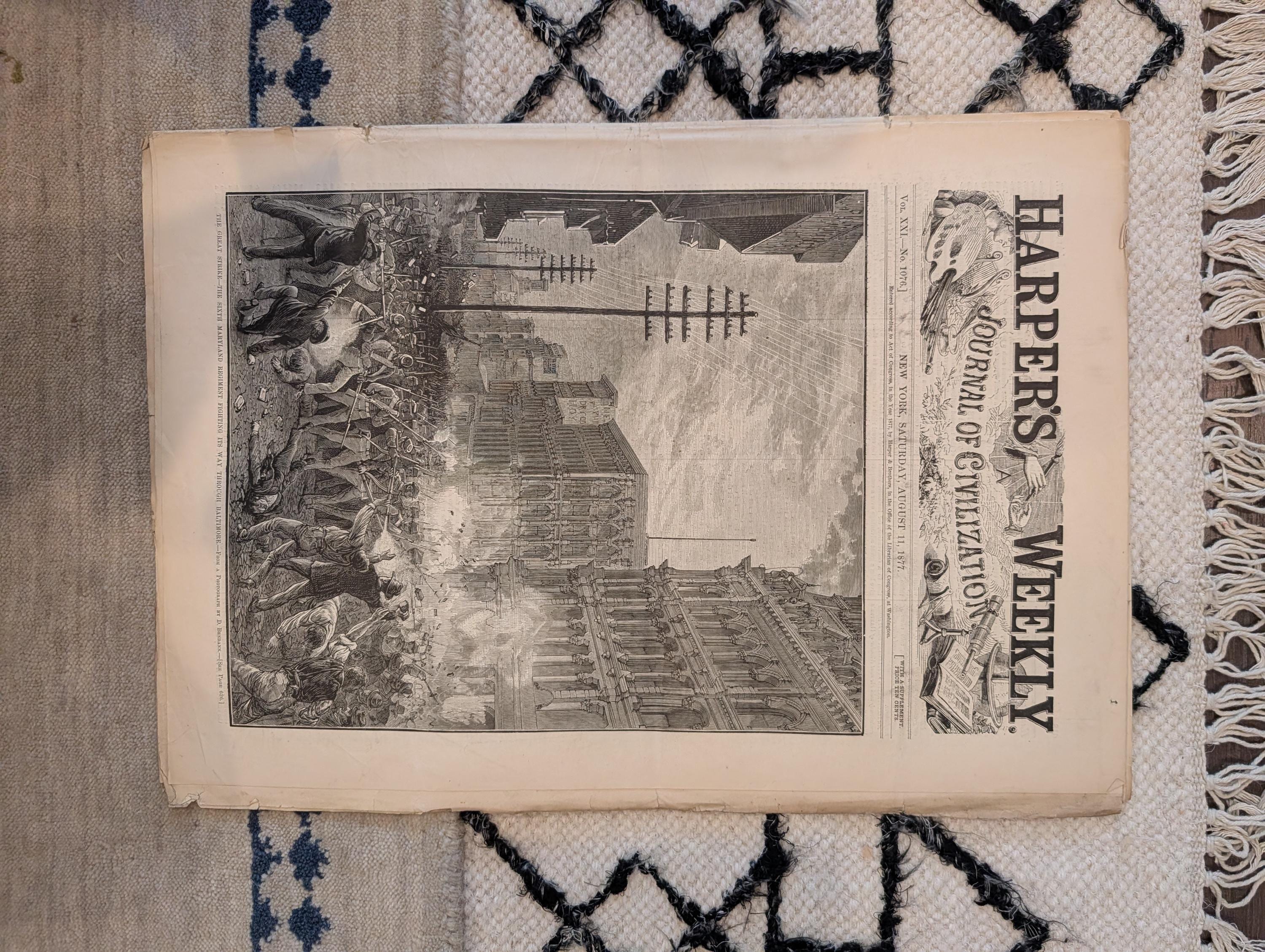 1877 Great Railroad Strike Baltimore & Pittsburgh, Danube Crossing — Aug 11