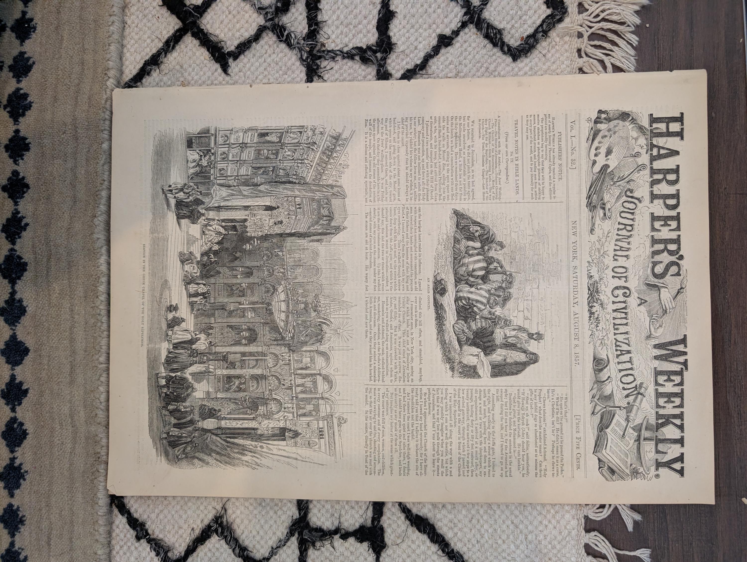 1857 Madeleine Smith Trial Harper's Weekly August 08 New England Cattle Fair