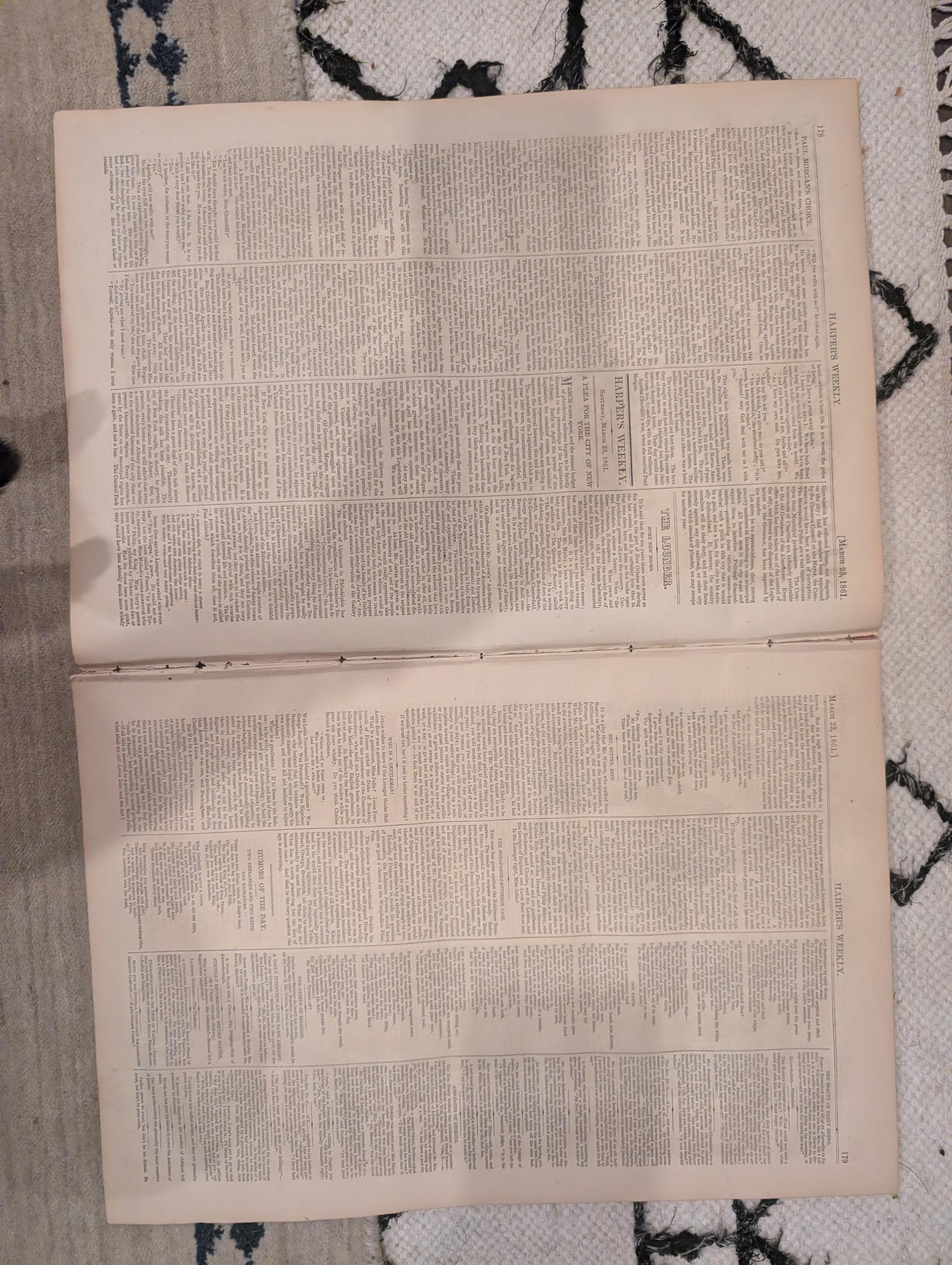 1861 The Alamo San Antonio Harper's Weekly March 23 General Twiggs