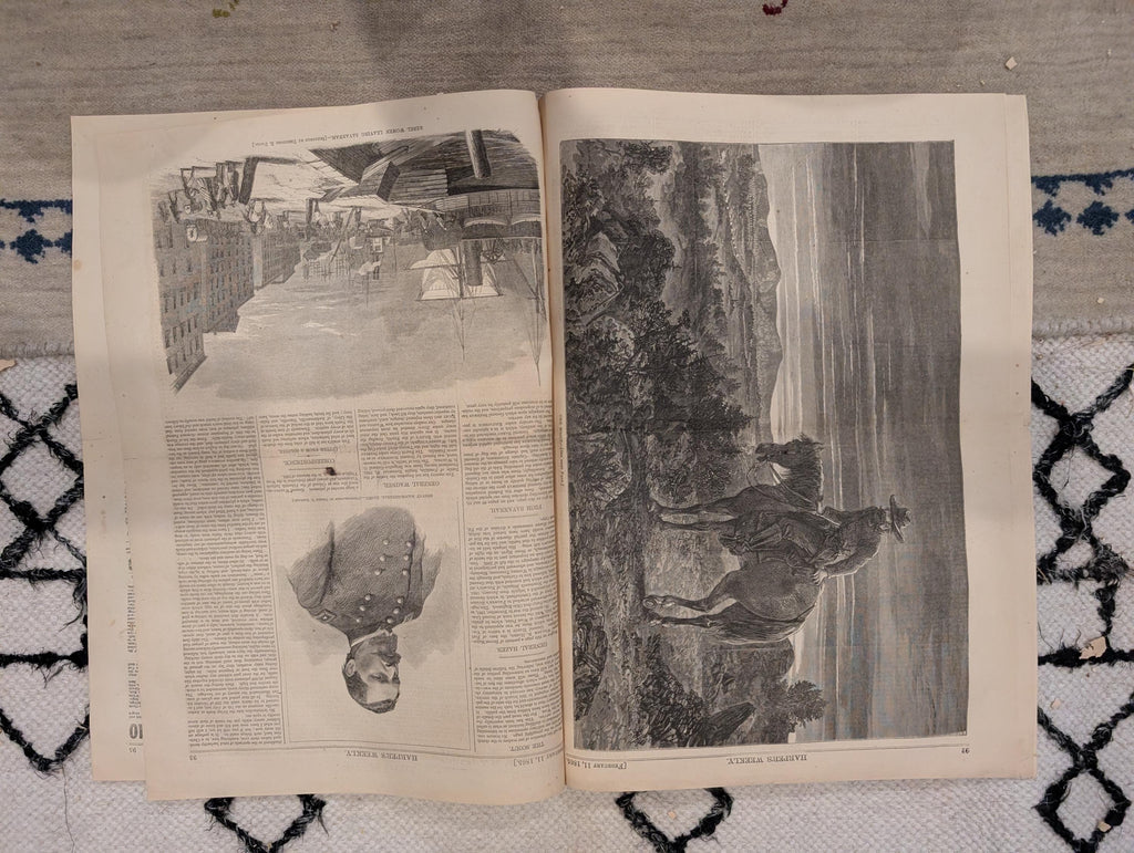 1865 Sherman's Savannah Review Harper's Weekly Feb 11 Smithsonian Fire