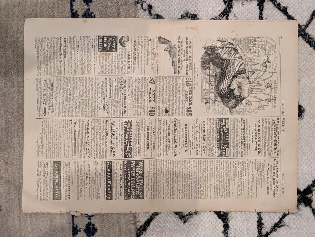 1865 Sherman's Savannah Review Harper's Weekly Feb 11 Smithsonian Fire