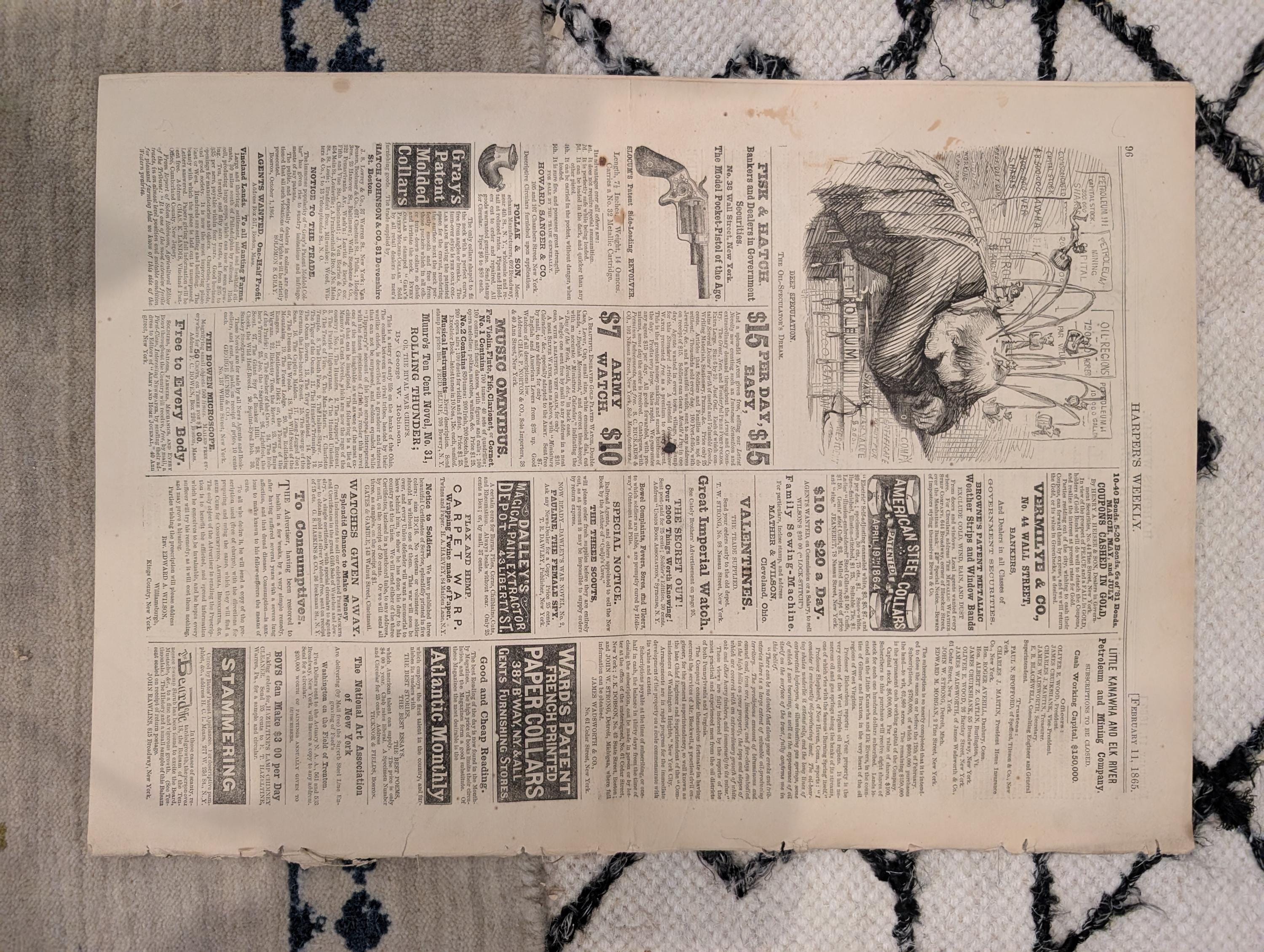 1865 Sherman's Savannah Review Harper's Weekly Feb 11 Smithsonian Fire