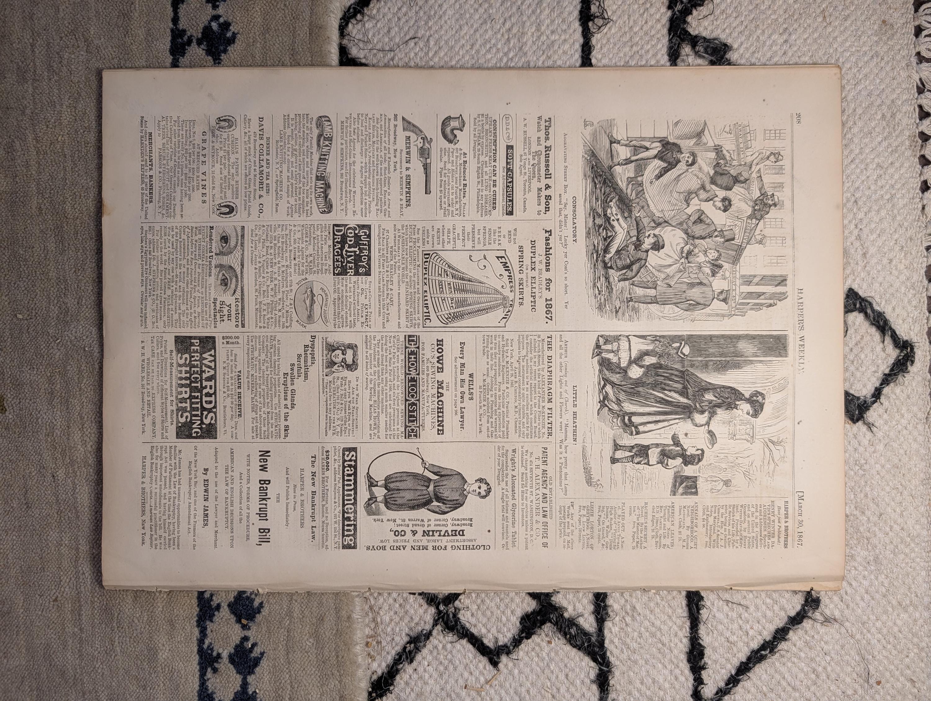 1867 Nast "Amphitheatrum Johnsonianum," Freedmen's Schools Atlanta — Mar 30