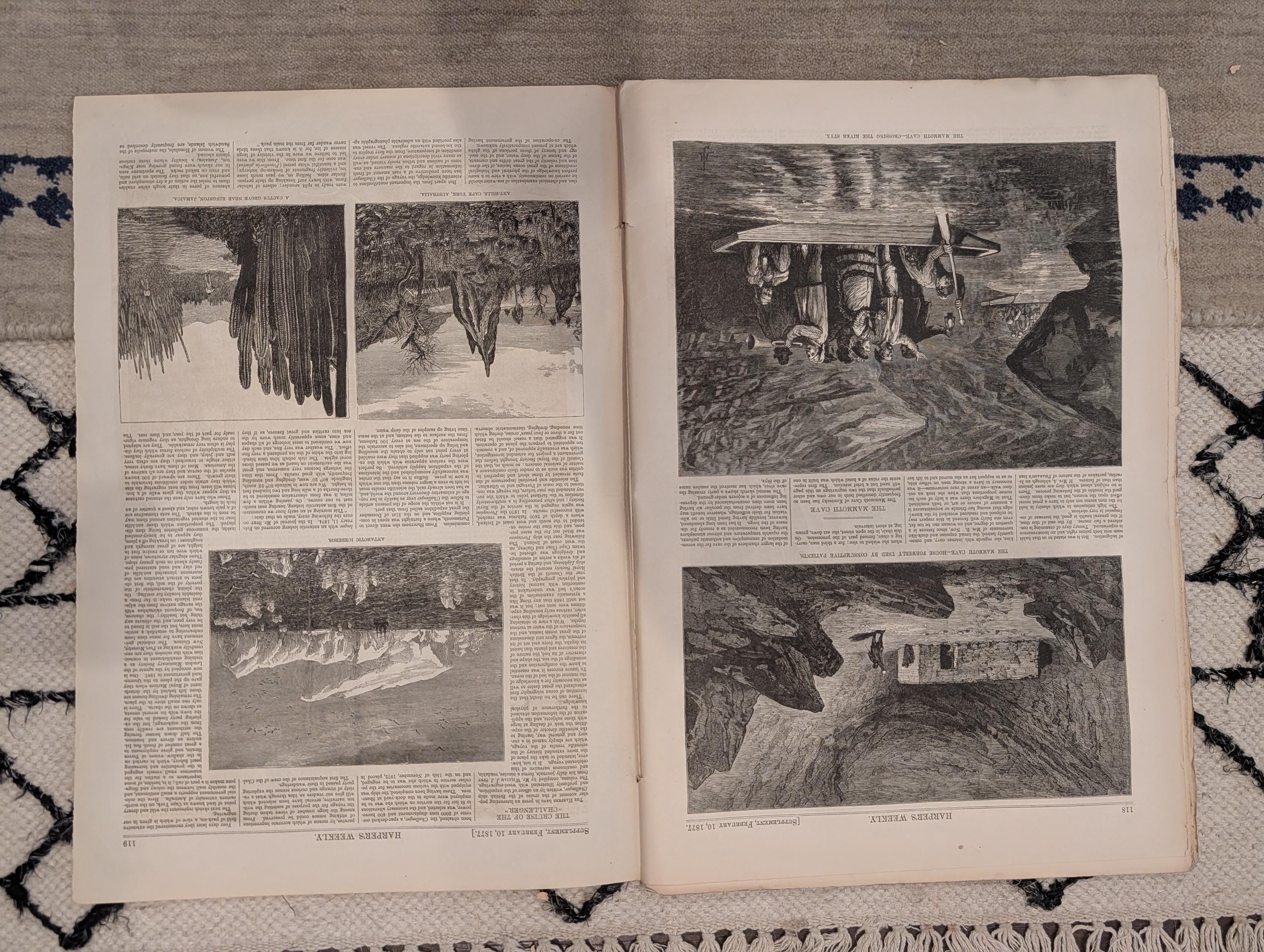 1877 Nast Boss Tweed, Mammoth Cave, Challenger in Japan, Hawaii — Feb 10