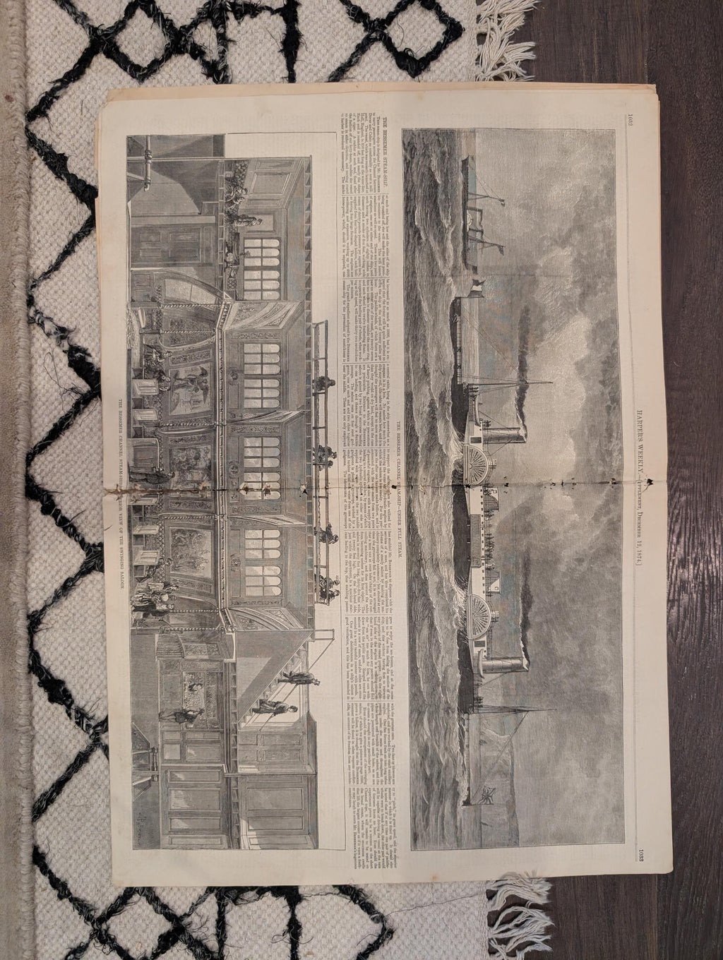 1874 Buffalo Hide Hunter, Bessemer Steamship, Mormon Temple, Nast — Dec 12