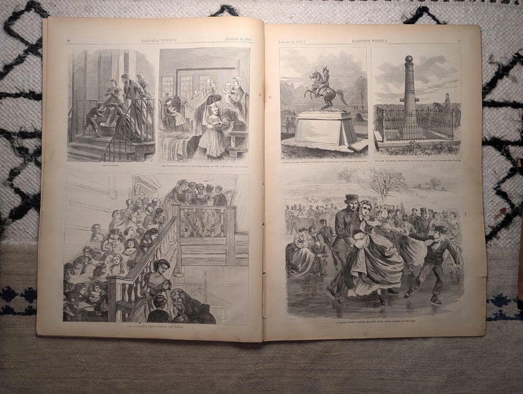 1867 Thomas Nast Emancipation Proclamation, Frederick Douglass Letter — Jan 12