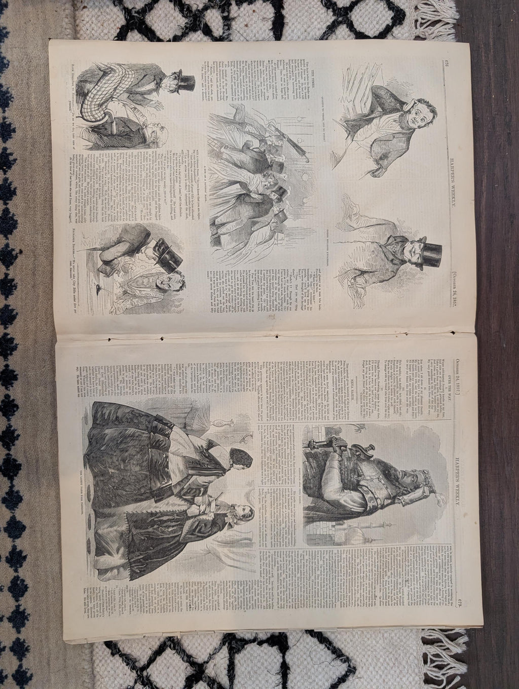 1857 George Washington Harper's Weekly October 24 Paul Morphy India Map