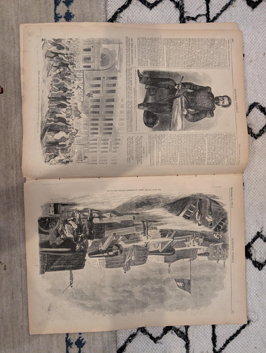 1861 General Butler Hatteras Expedition Harper's Weekly Sept 14 West Point Foundry
