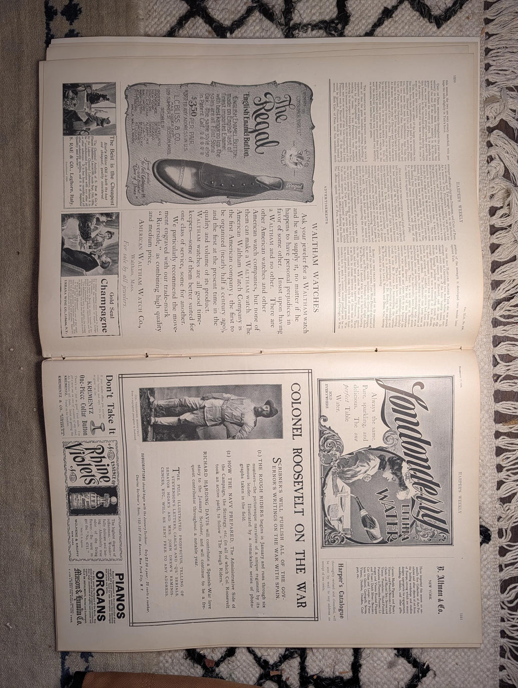 1898 Remington Bronze Statuettes, Christmas Klondike & West Point, Puerto Rico Cockfight — Dec 17