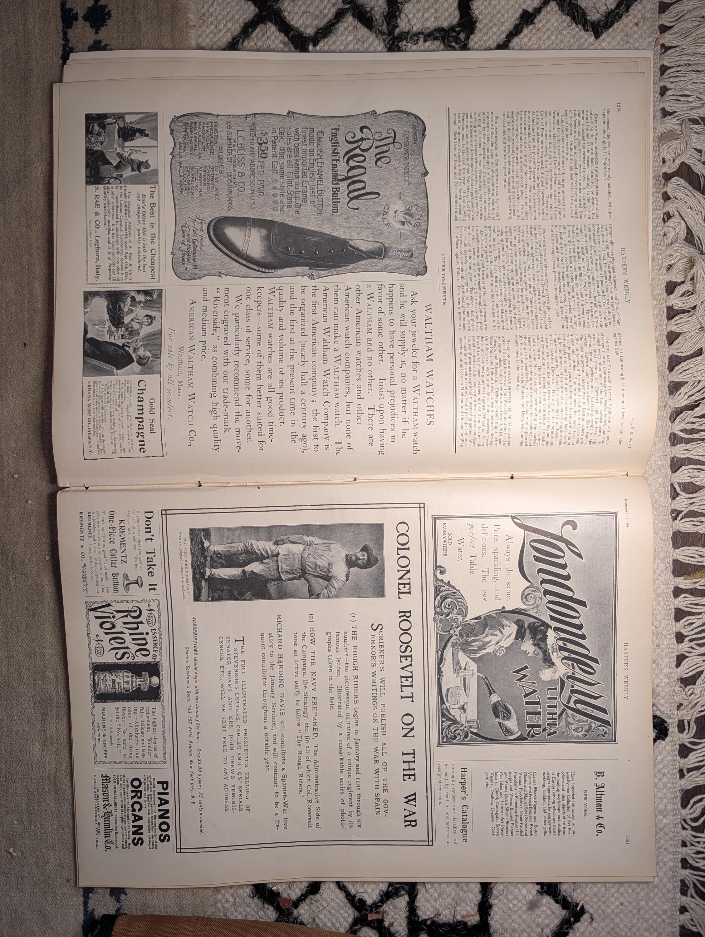 1898 Remington Bronze Statuettes, Christmas Klondike & West Point, Puerto Rico Cockfight — Dec 17