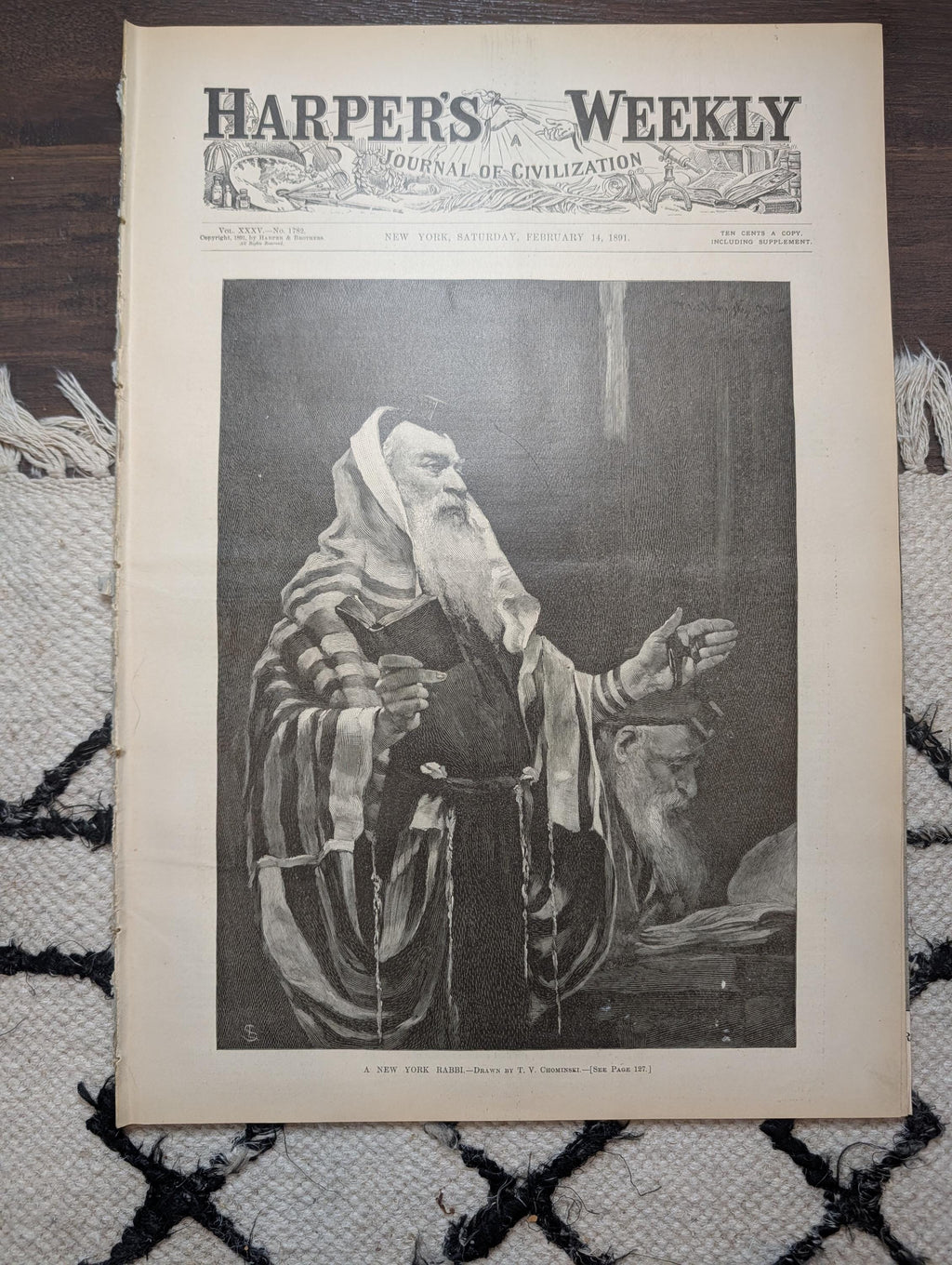 1891 Tournament of Roses Pasadena, NY Rabbi Front Page, Last Sioux War — Feb 14