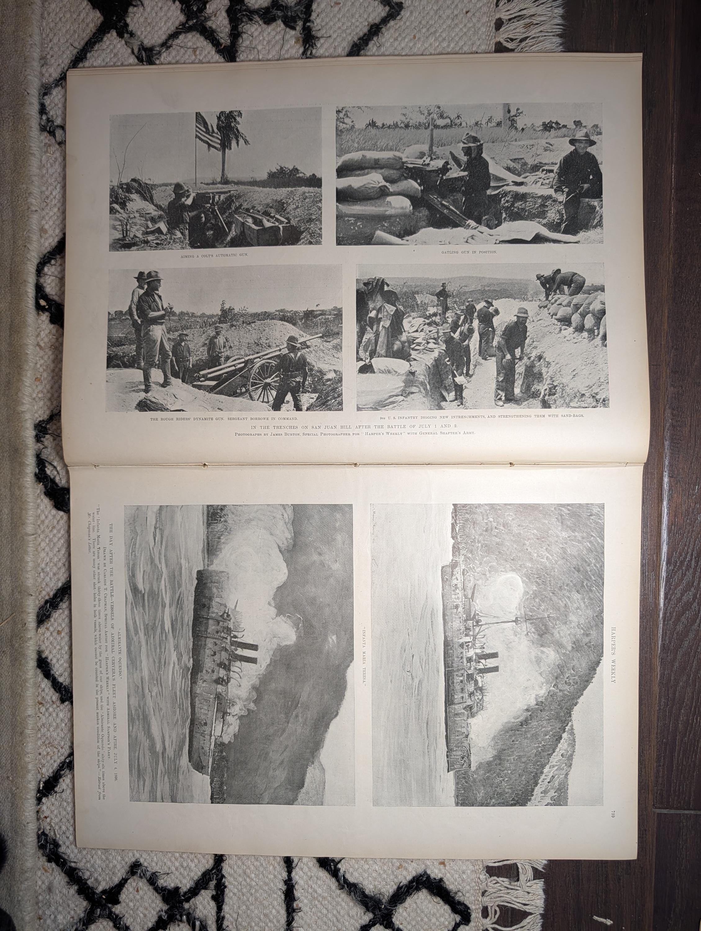 1898 San Juan Hill Charged & Captured, Cervera's Fleet Destroyed — Jul 30