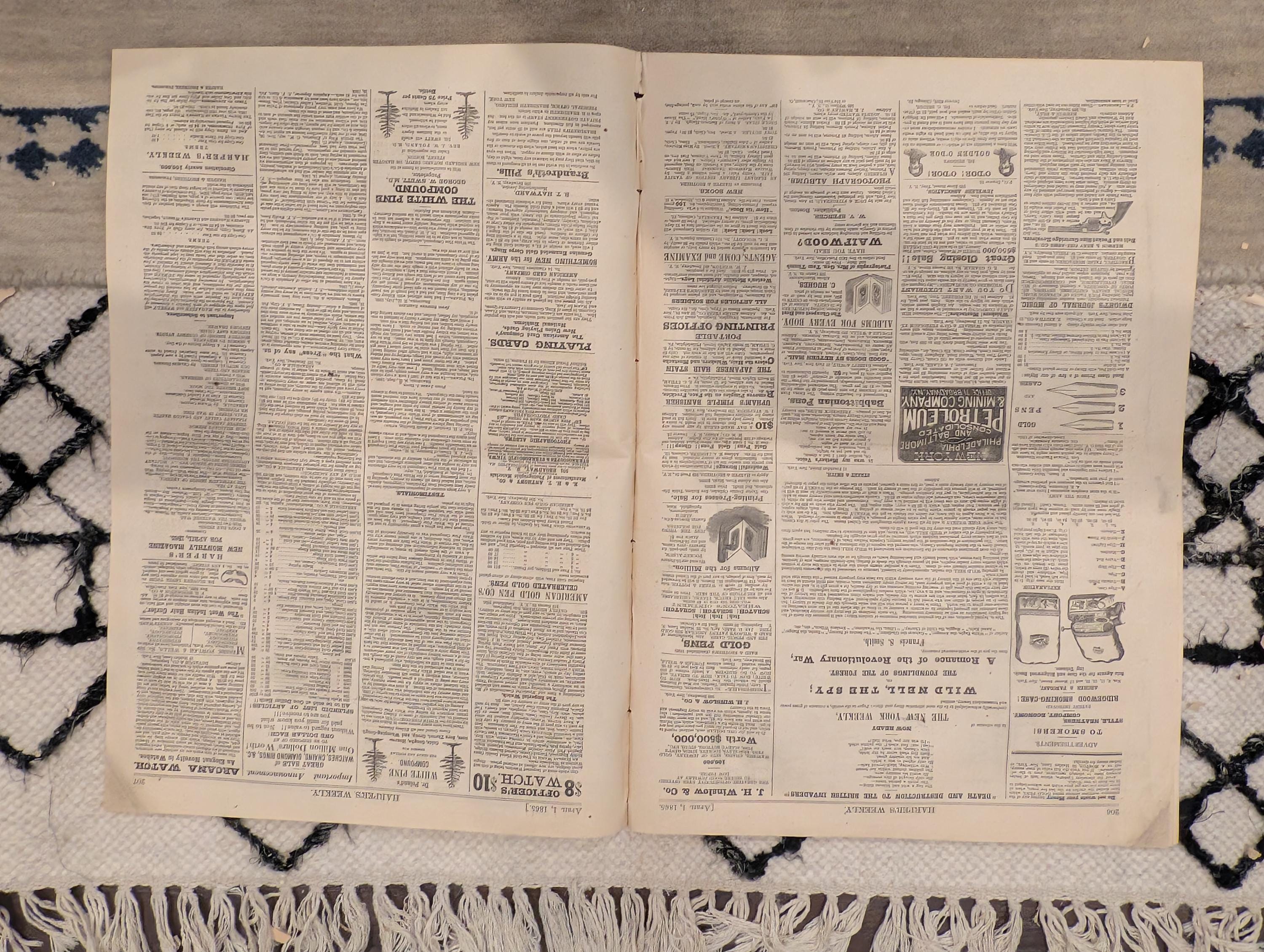 1861 Sherman's Entry Columbia Harper's Weekly April 01 Burning of Columbia
