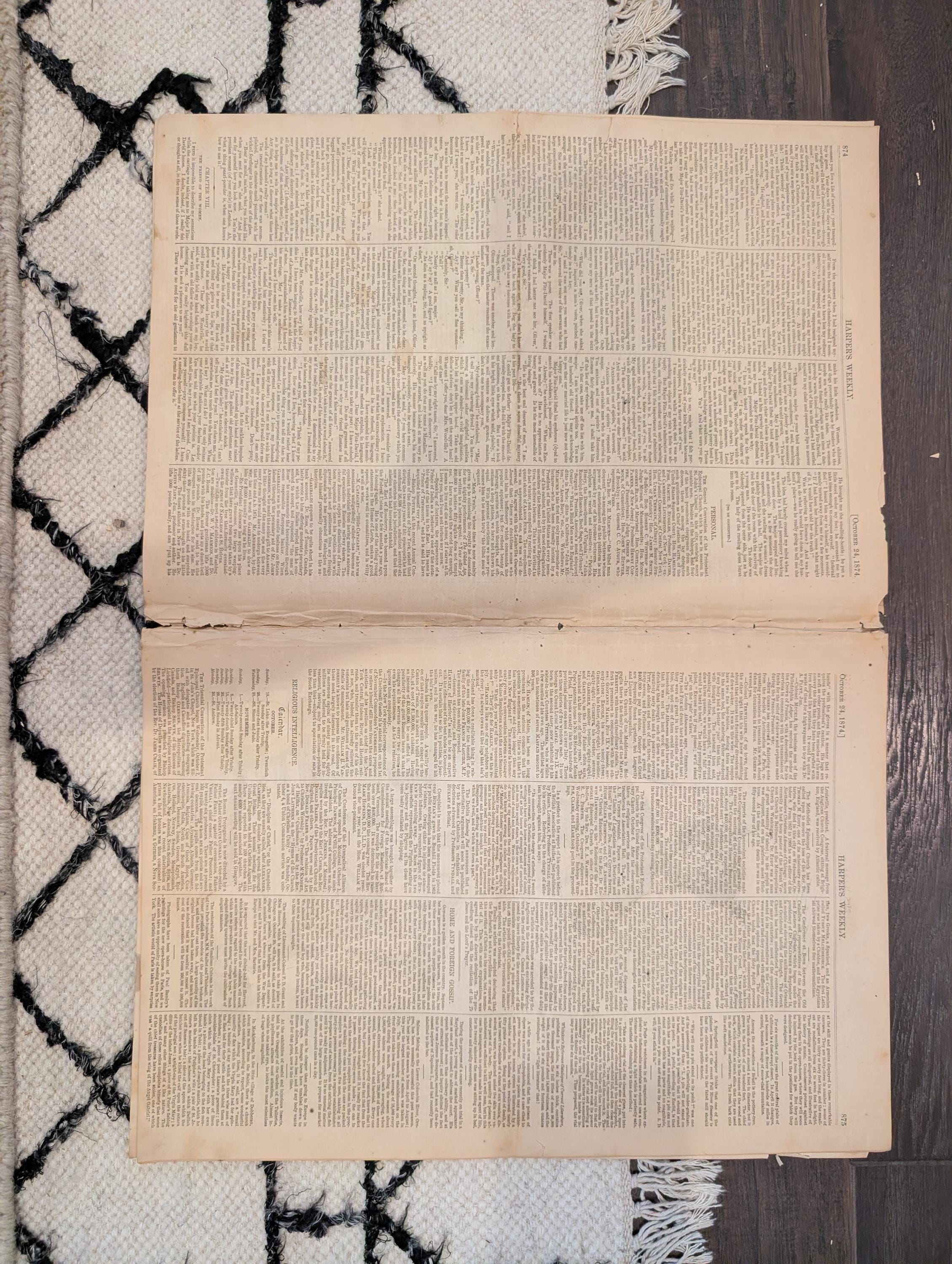 1874 Nast KKK "Worse Than Slavery," Grant Cartoon, Egypt Pyramids — Oct 24
