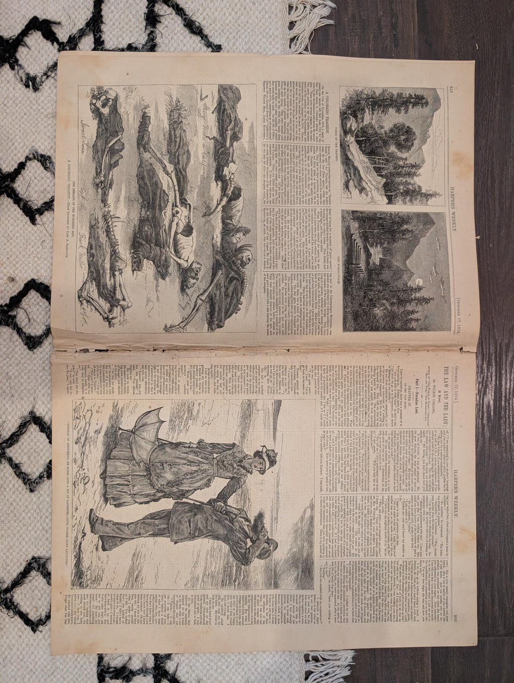 1874 Nast Colorado Murder, Liberty Centerfold, Ireland-America — Oct 17