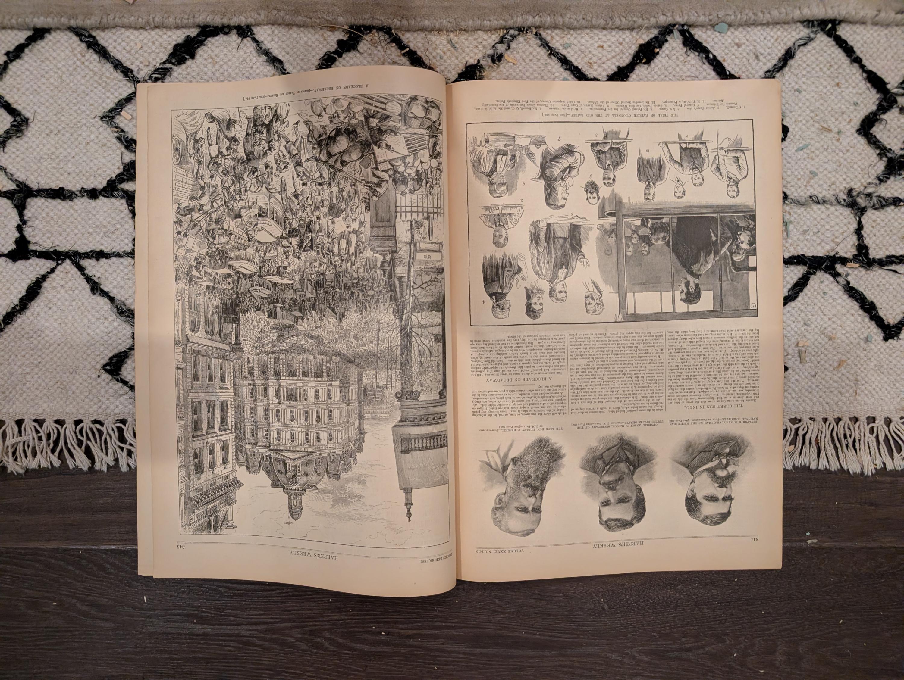 Harper's Weekly 1883 Christmas Morning Dec 29 Soudan War Broadway Blockade