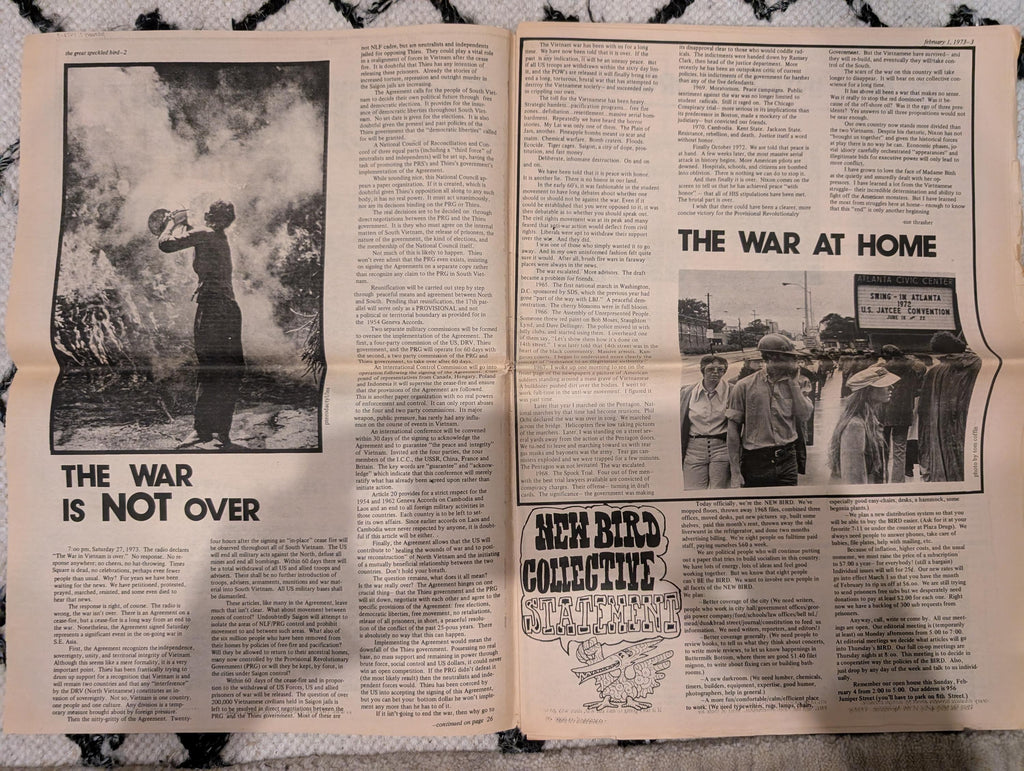 The Great Speckled Bird | February 1, 1973 | Underground Newspaper | Charley Pride Interview, Vietnam War, Abortion Rights, Bo Diddley