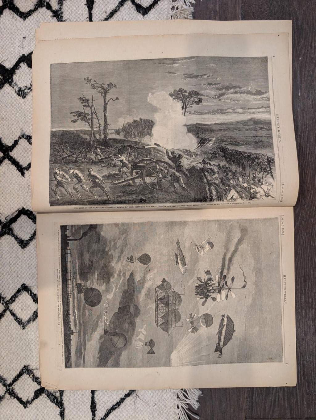 Harper's Weekly 1864 Thomas Nast New Year Jan 02 Monitor Weehawken