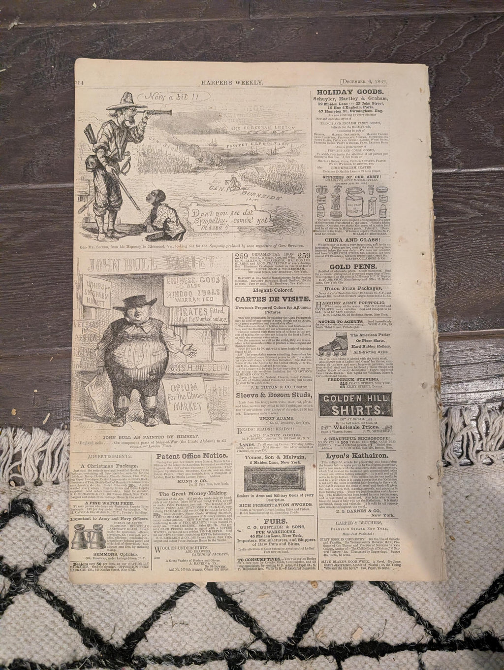 Harper’s Weekly – December 6, 1862 – Fredericksburg Views • Passaic Ironclad • Gen. Nathaniel P. Banks
