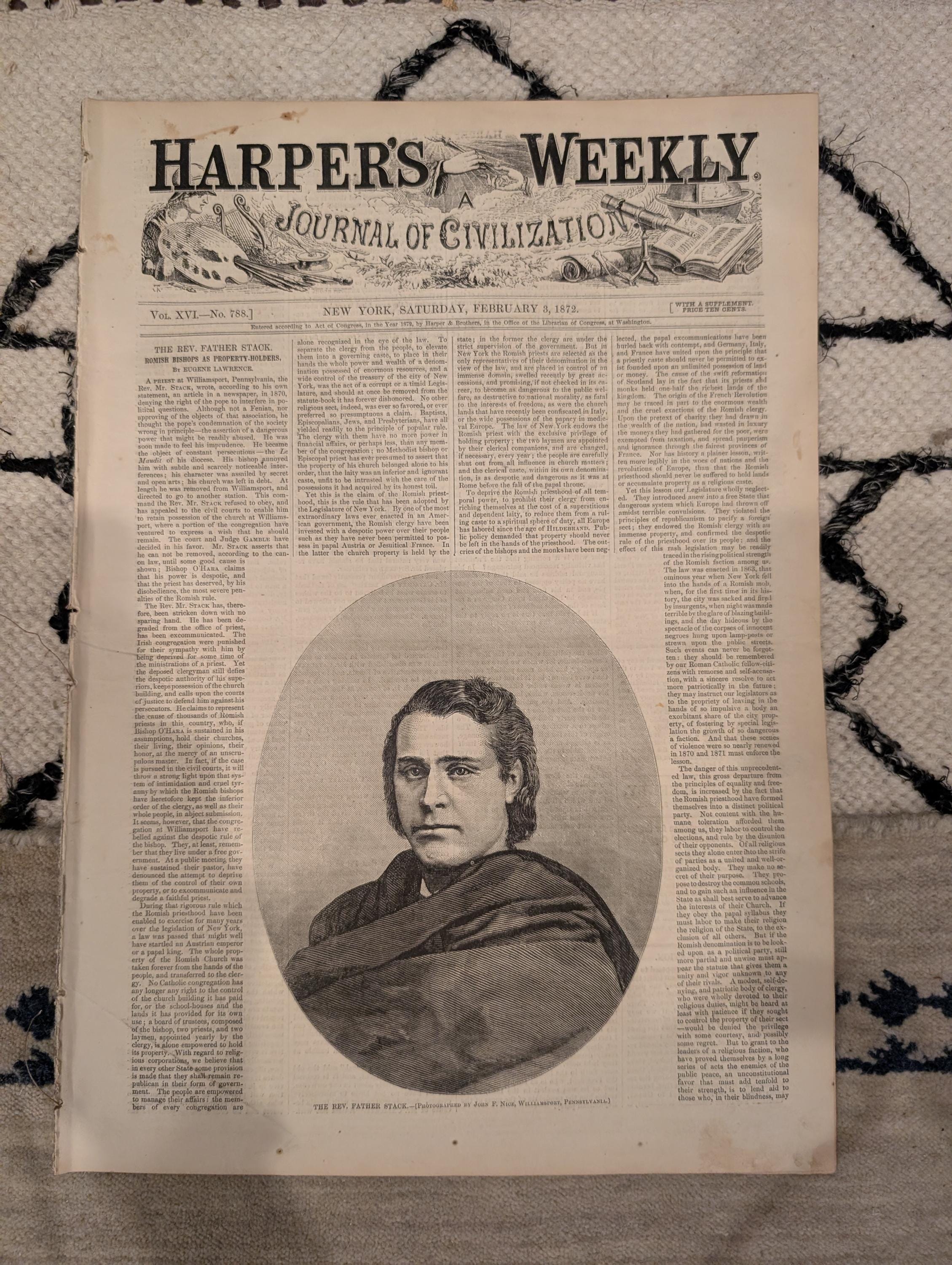 1872 Grand Central Depot Harper's Weekly February 03 New York City