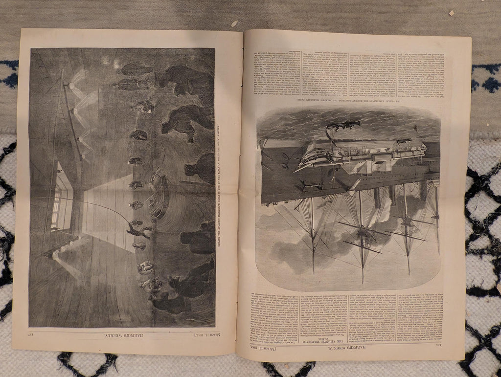 1865 Harper's Ferry Petersburg Harper's Weekly March 11 Atlantic Cable