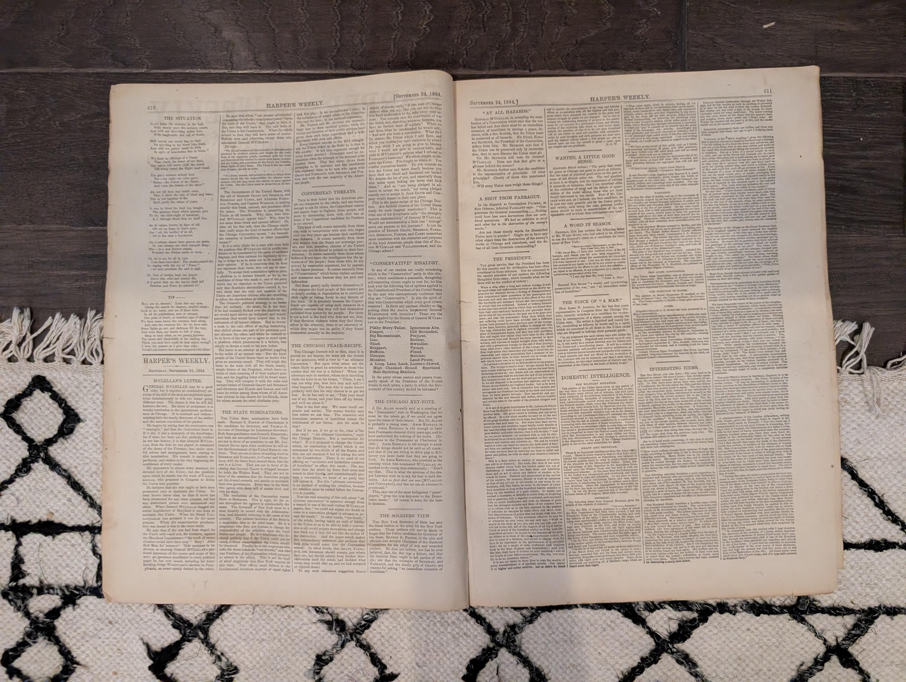 1864 Thomas Nast Blessings of Victory Harper's Weekly September 24 John Morgan