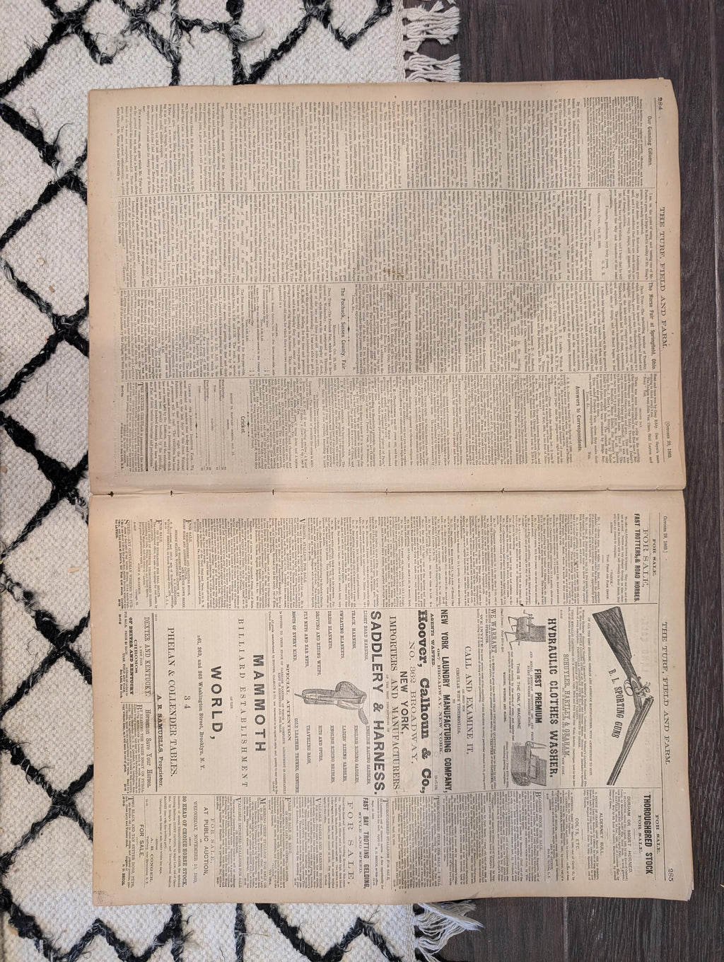1869 Turf Field and Farm — Jerome Park Races, Guelph Canada, Chess, Baseball, Oct 29