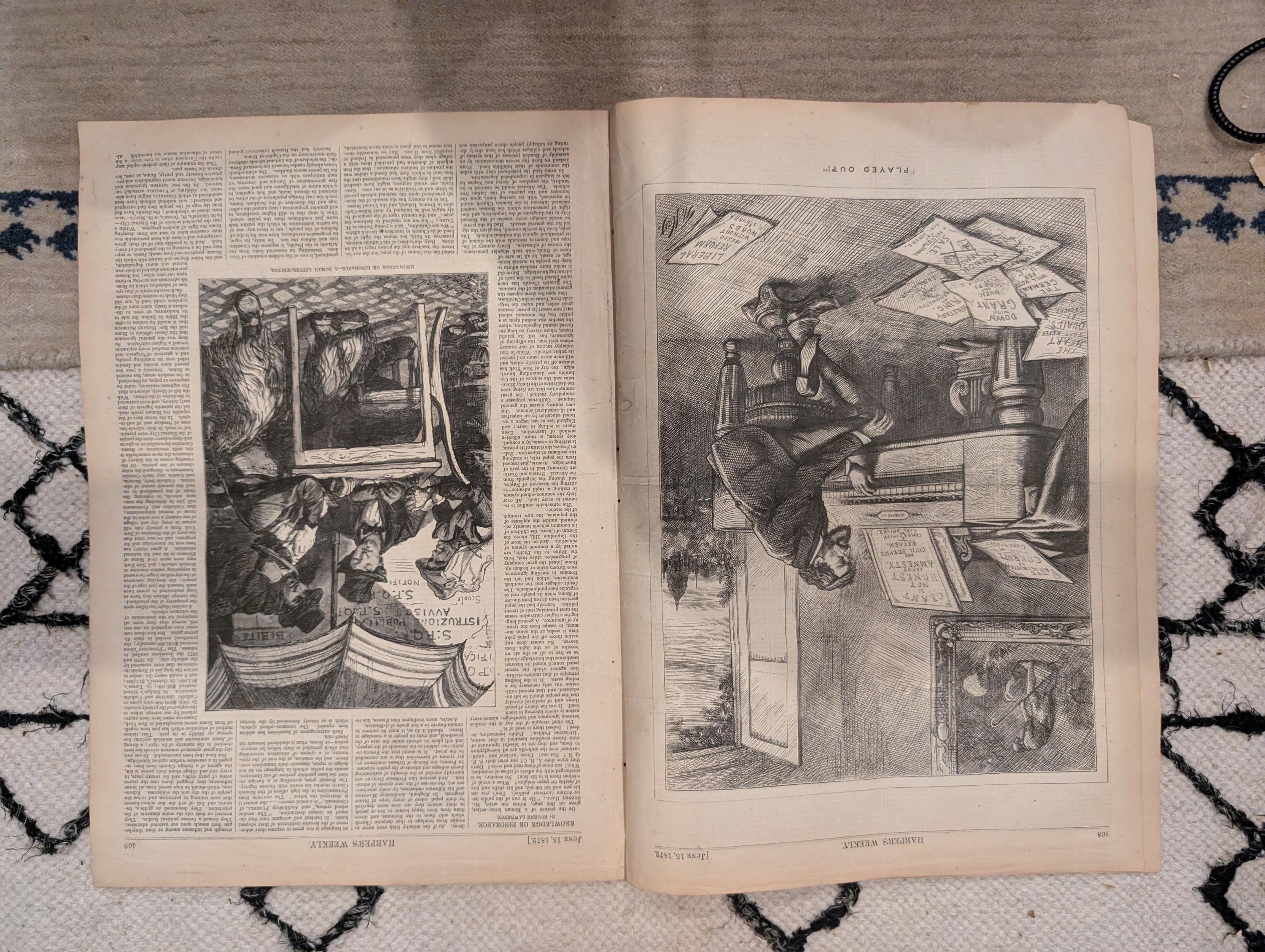 1872 Republican Convention Philadelphia Harper's Weekly June 15 Broad St Nast