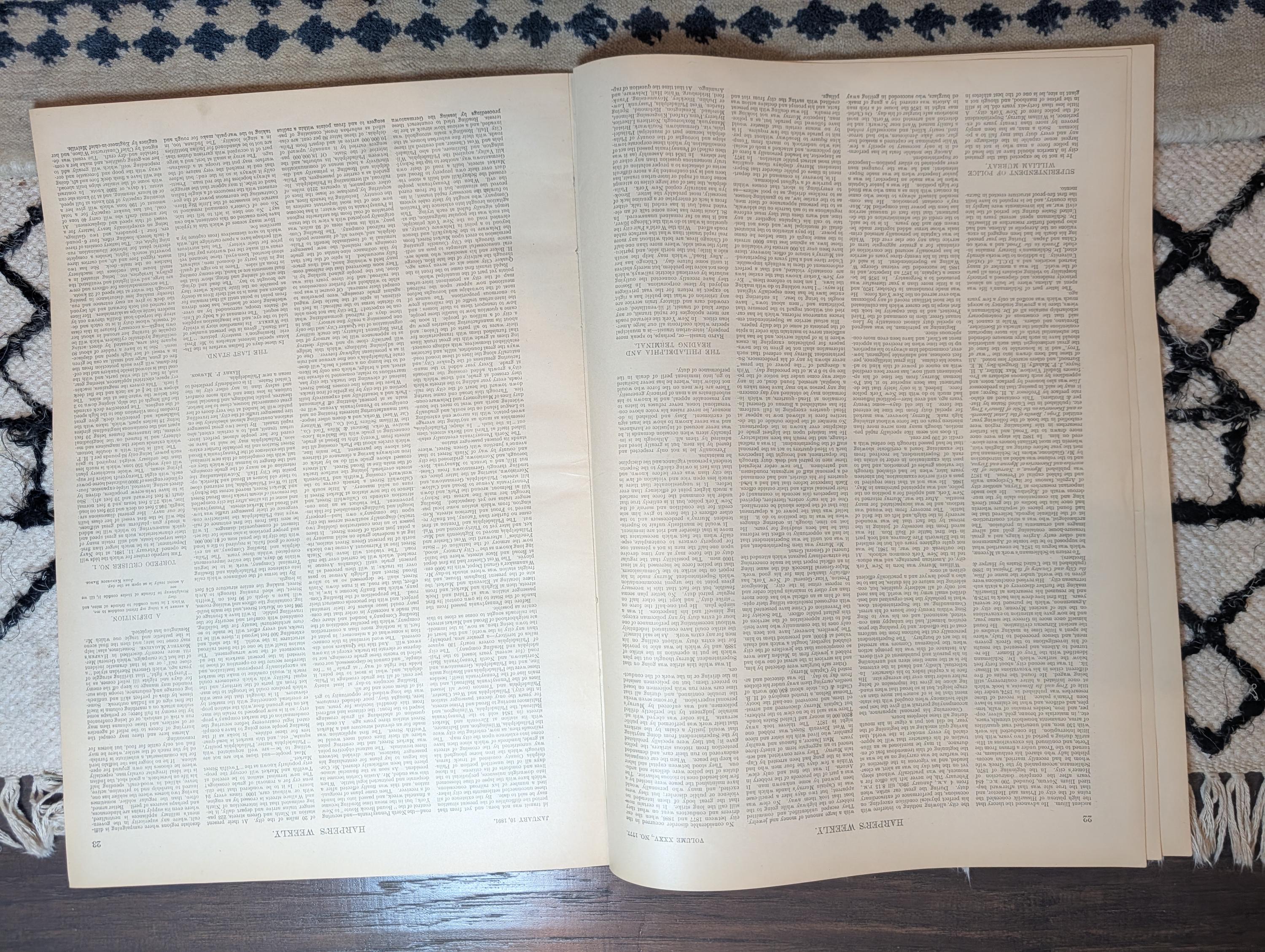 1891 Remington "The Last Stand" Double-Page Centerfold — Buffalo Bill — Jan 10