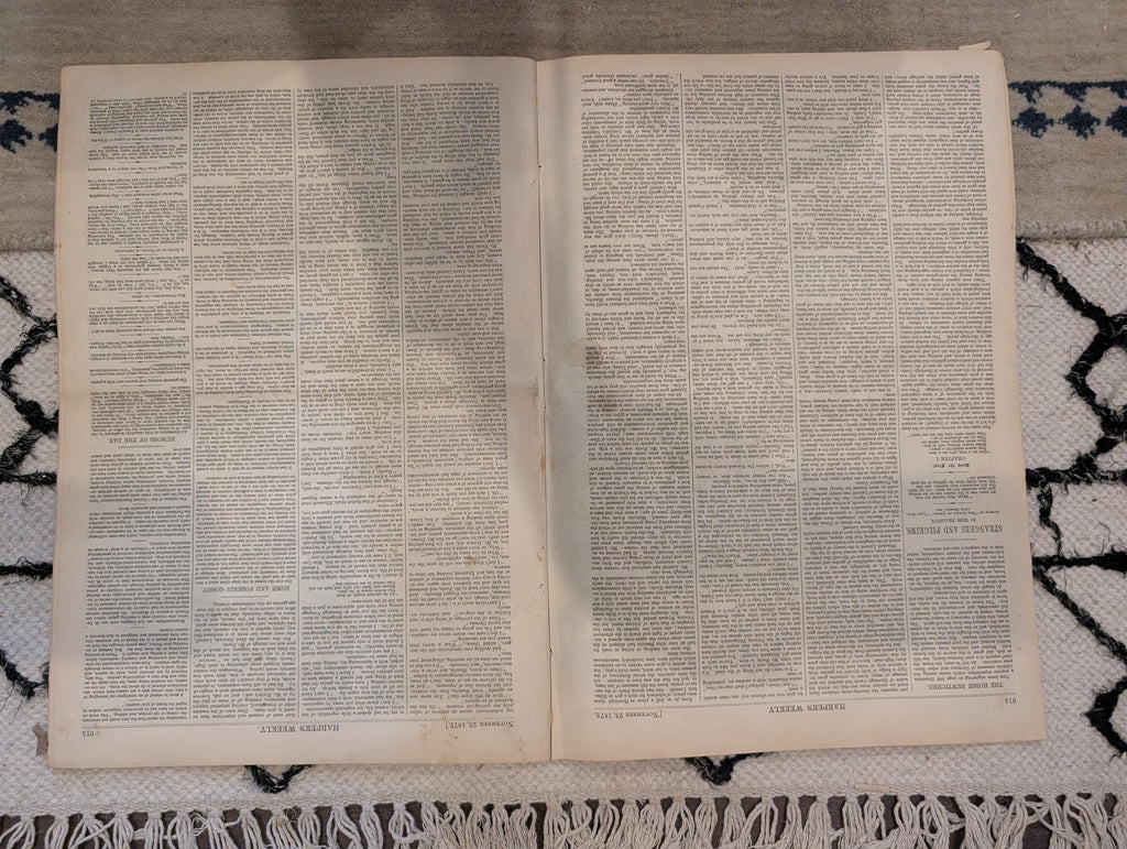 1872 Nast Clasping Hands Harper's Weekly Nov 23 Horse Plague Darjeeling