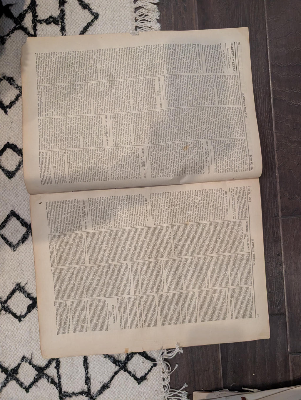 1864 Lincoln and Secretaries Harper's Weekly June 11 Spotsylvania Salient