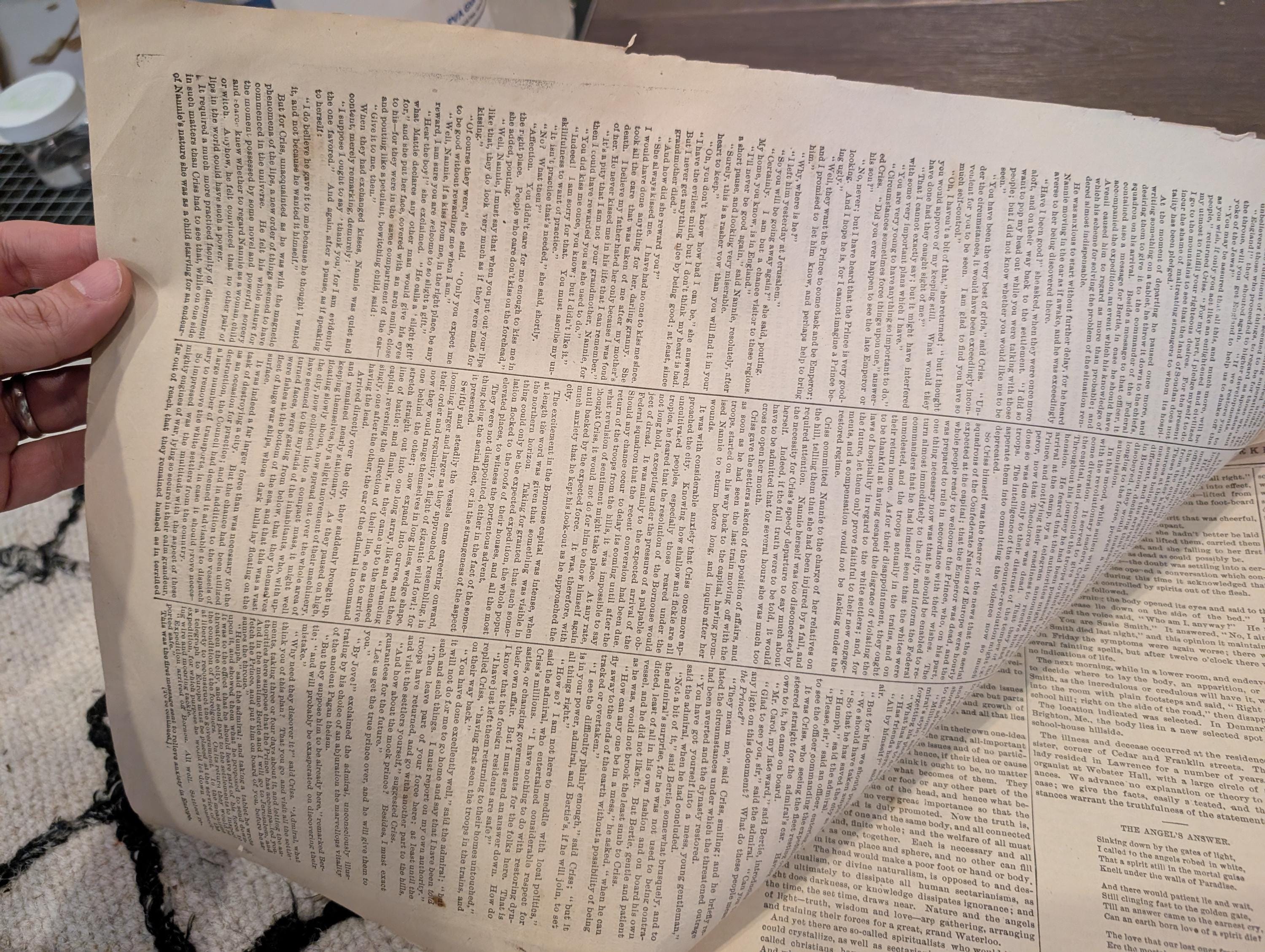 1874 Woodhull & Claflin's Weekly — Victoria Woodhull, Aerial War, Spirits — Nov 28
