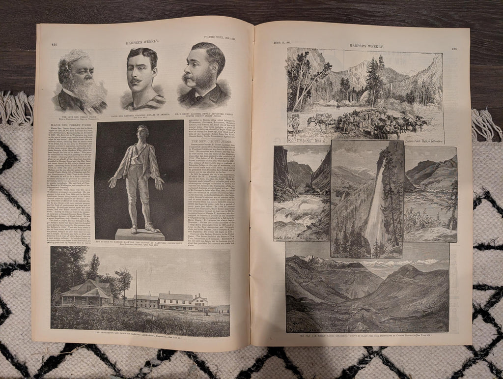 Harper’s Weekly — June 11, 1887 — West Point, Colorado, Nashville, Saranac Lake — Howard Pyle Front Page