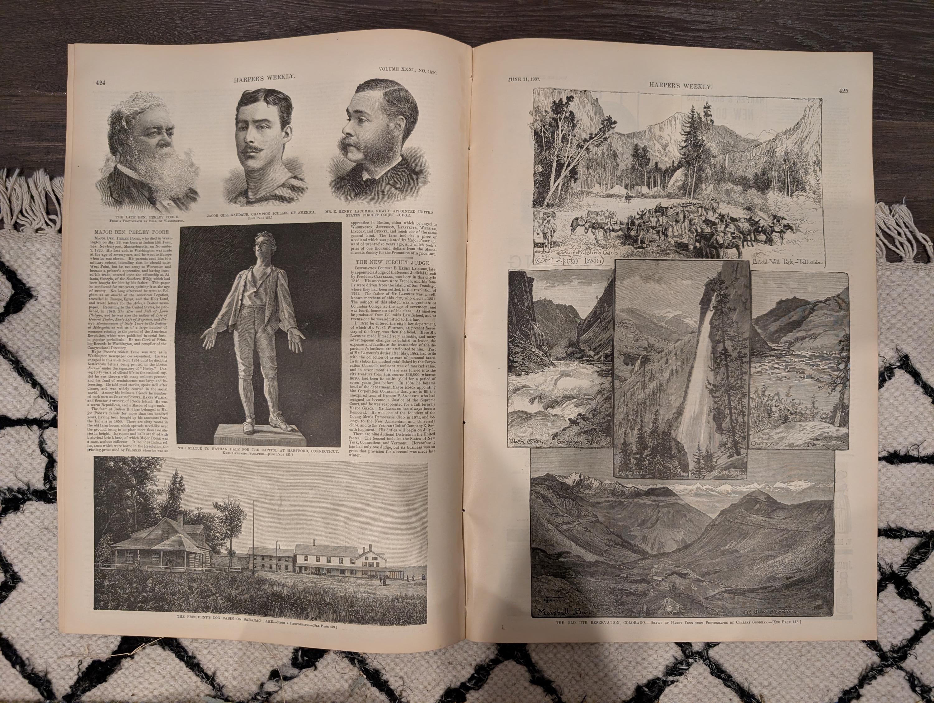 Harper’s Weekly — June 11, 1887 — West Point, Colorado, Nashville, Saranac Lake — Howard Pyle Front Page