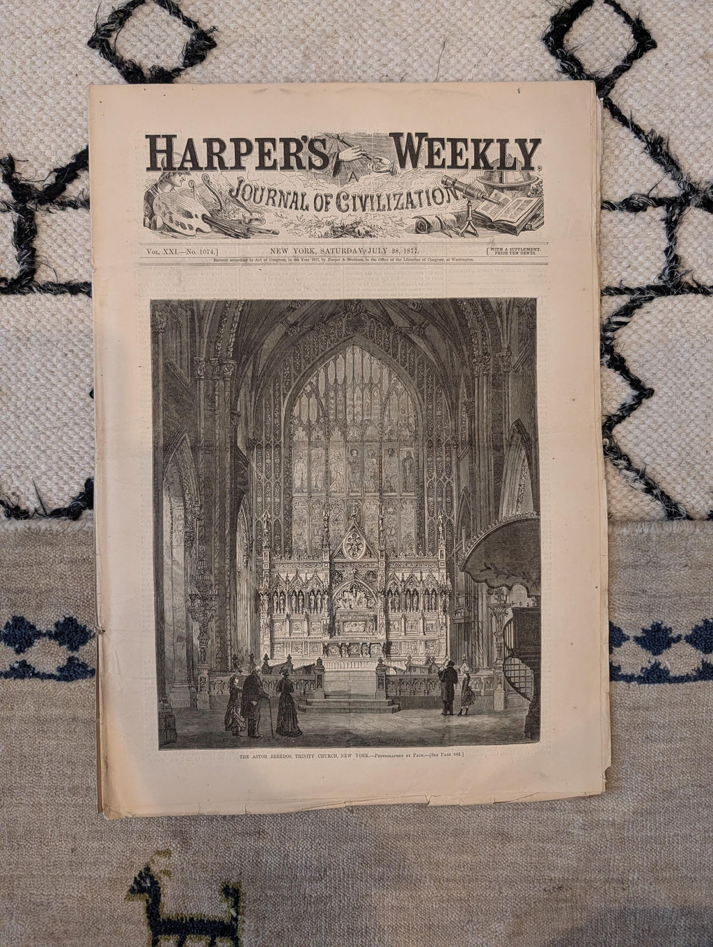 1877 Trinity Church Astor Reredos, Widdin Danube, Athletics — Jul 28