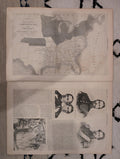1861 Lincoln Speeches Map of North & South Harper's Weekly Feb 23 Davis Stephens