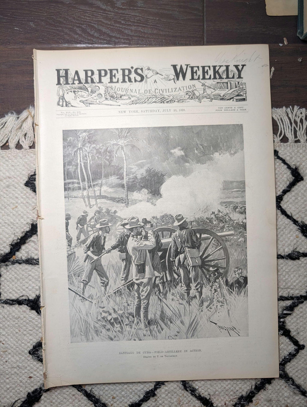 1898 Hawaii Annexation, "You May Fire Gridley" Funeral, Santiago — Jul 23