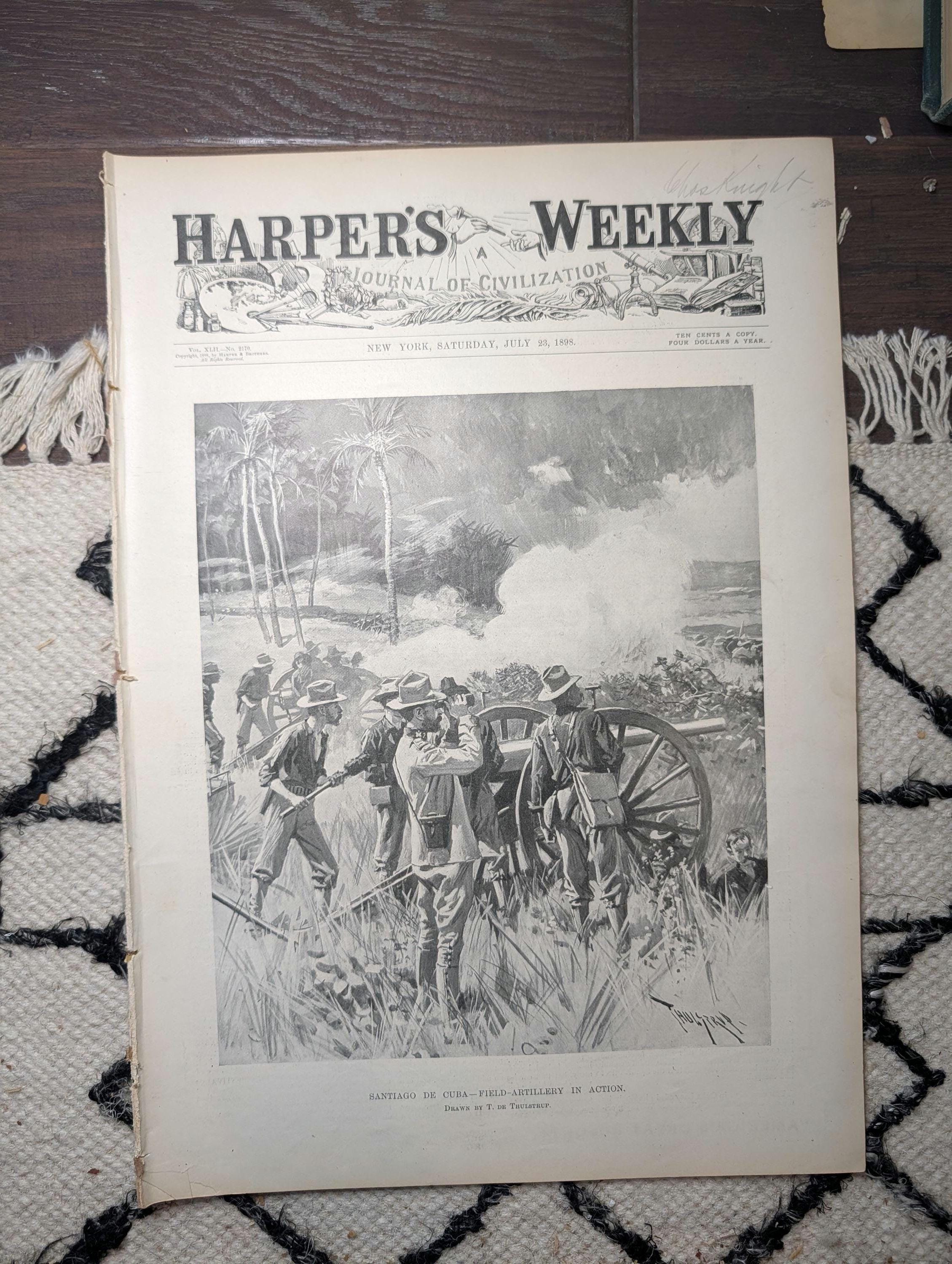 1898 Hawaii Annexation, "You May Fire Gridley" Funeral, Santiago — Jul 23