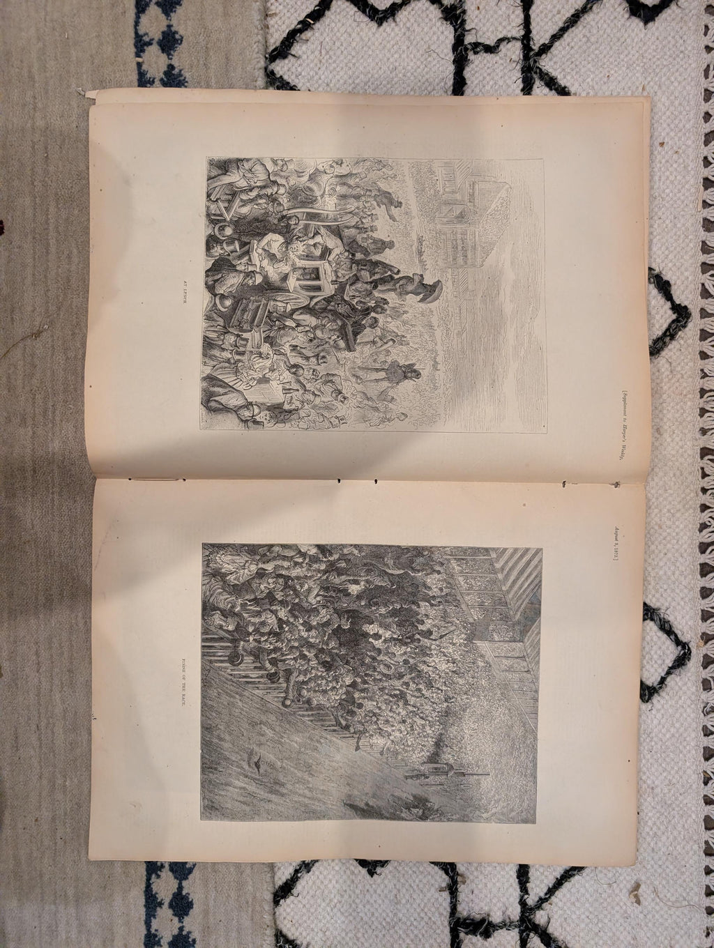 1872 Baltimore Nast Harper's Weekly Aug 03 Grant Education Picnics