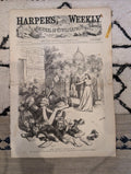 1872 Nast Clasping Hands Harper's Weekly Nov 23 Horse Plague Darjeeling